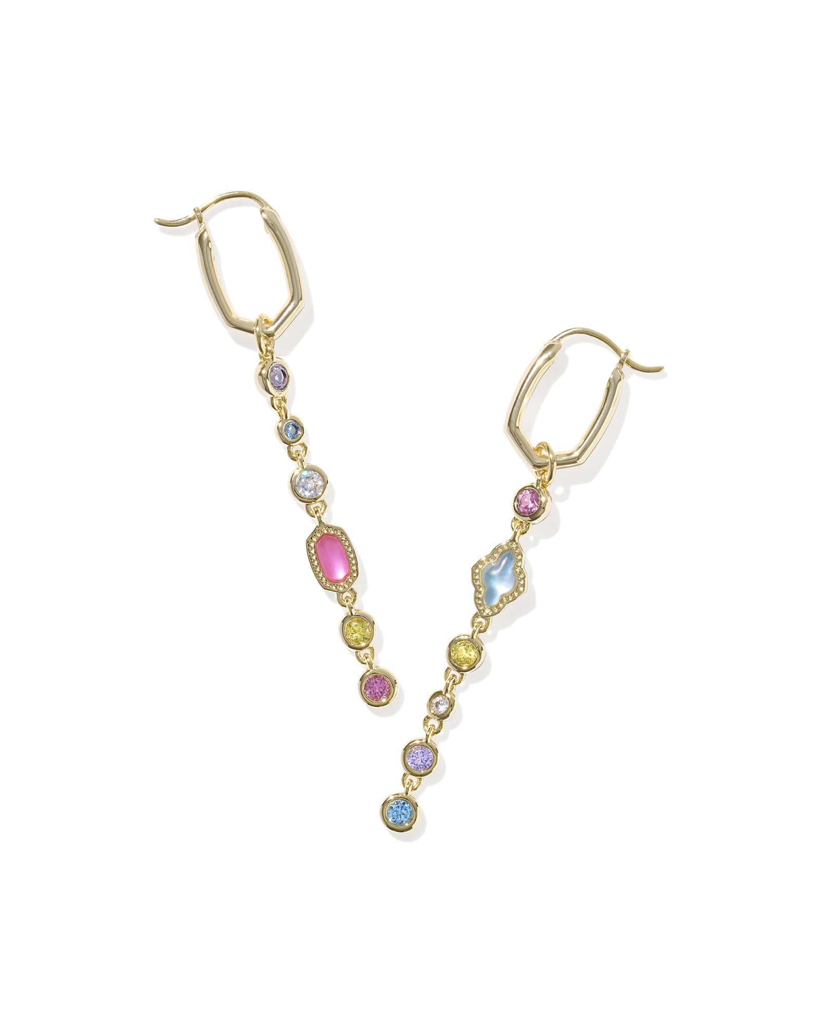 Mini Elisa and Abbie Gold Huggie Earrings