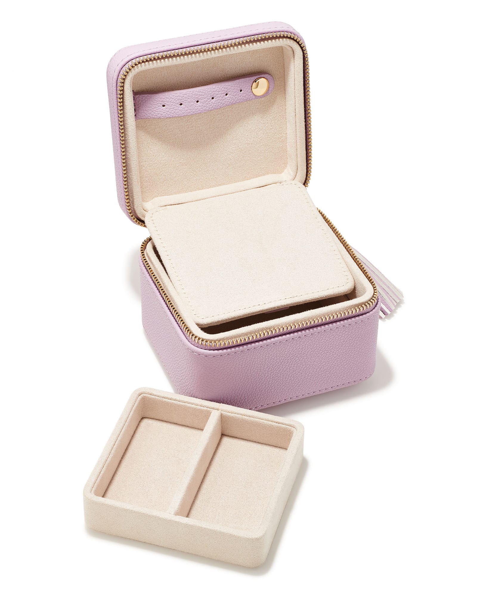 Small Travel Jewelry Case in Lilac