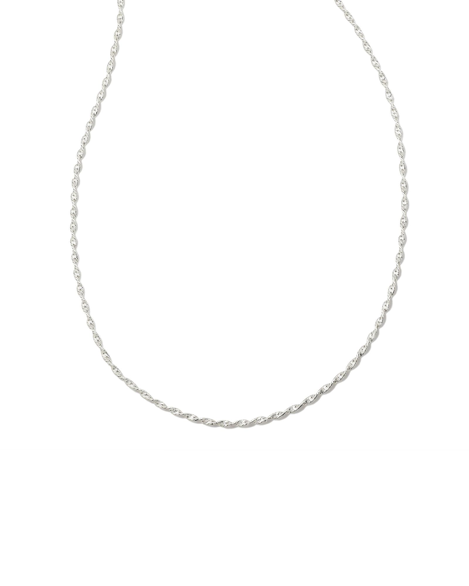 Catenina Paper Chain Tuscany Silver In Argento 925 - Bracciale O Collana A Maglia Semitorsa, Elegante