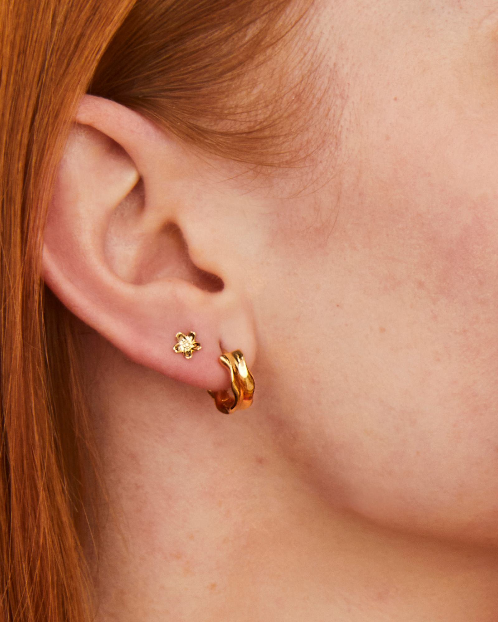 Lilah Stud Earrings in 18k Gold Vermeil