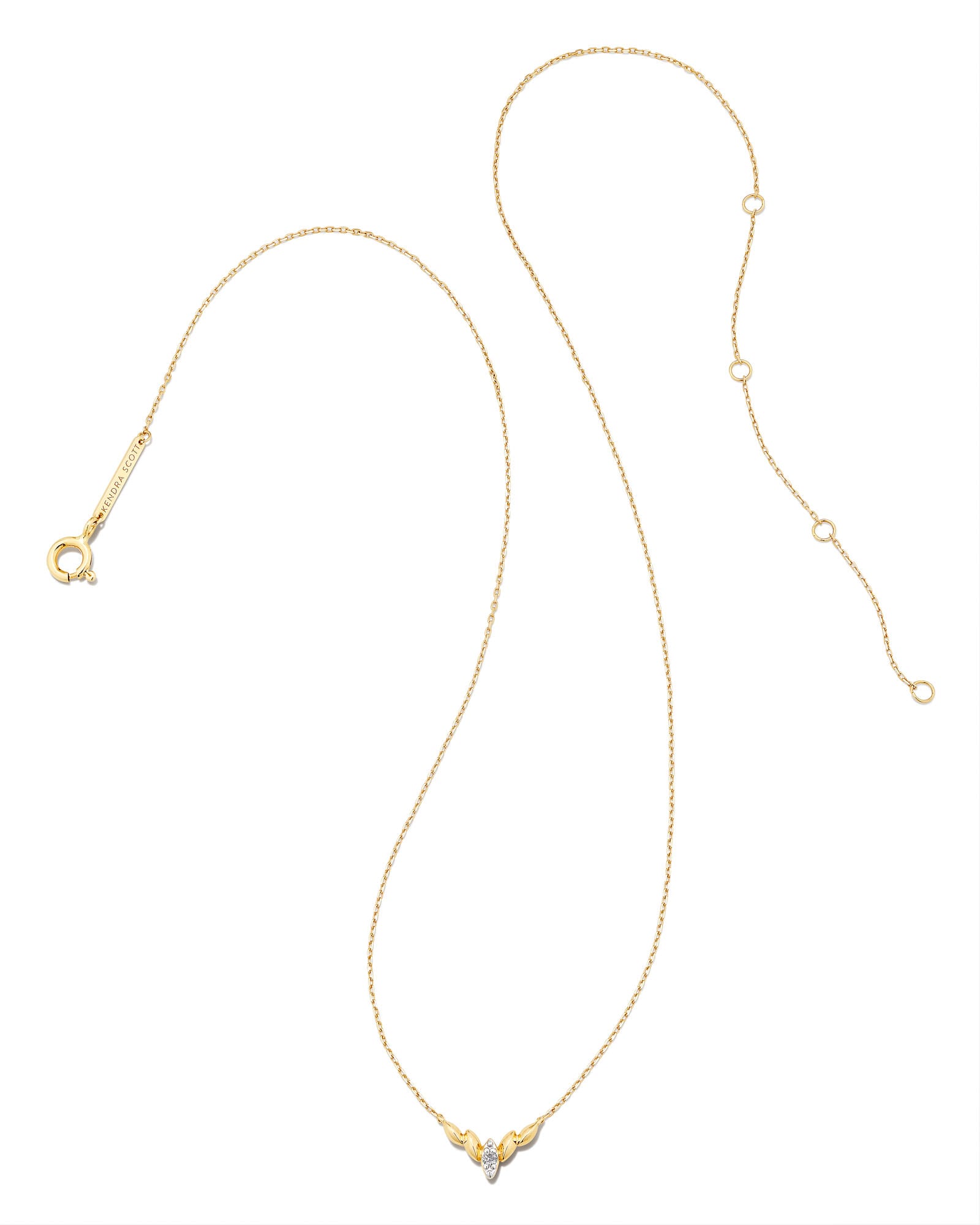 Tyler 14k Gold Pendant Necklace in White Diamond