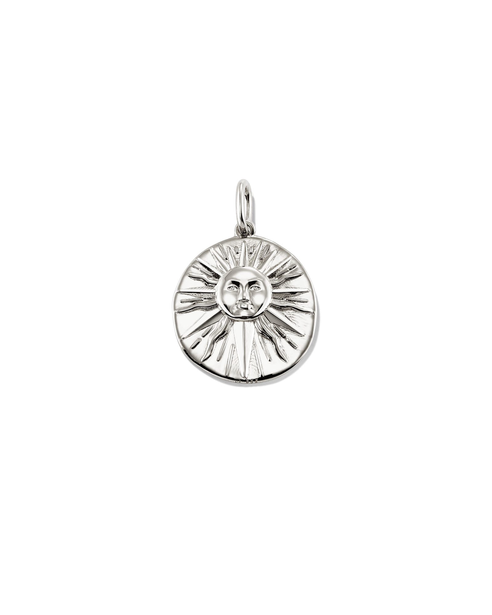 Sun Coin Charm in Sterling Silver
