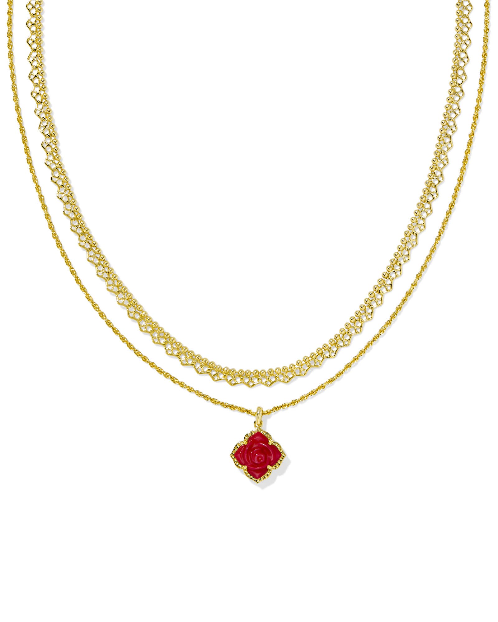 Mallory Rose Gold Multi Strand Necklace