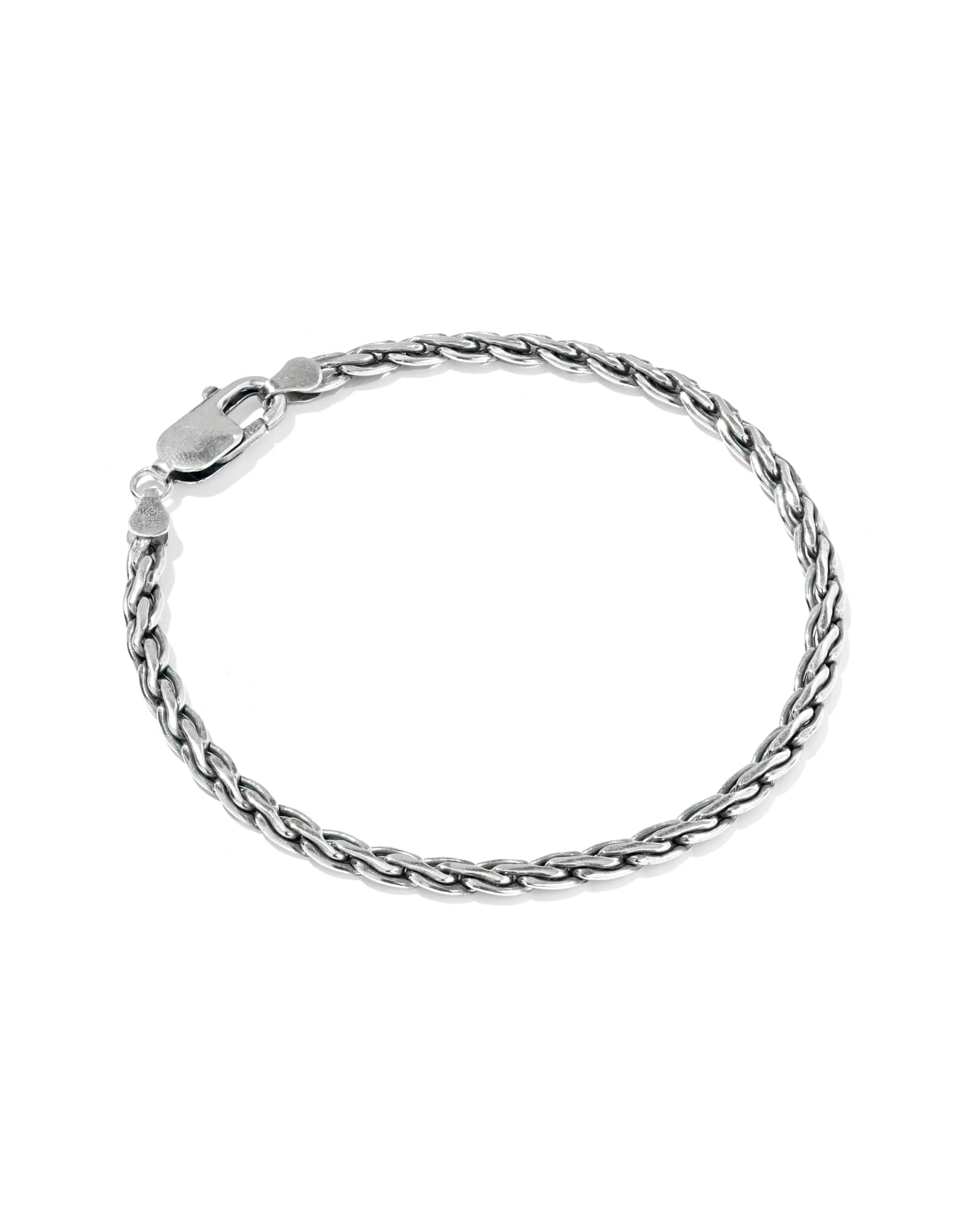 Textured Sterling Silver Chain Bracelets