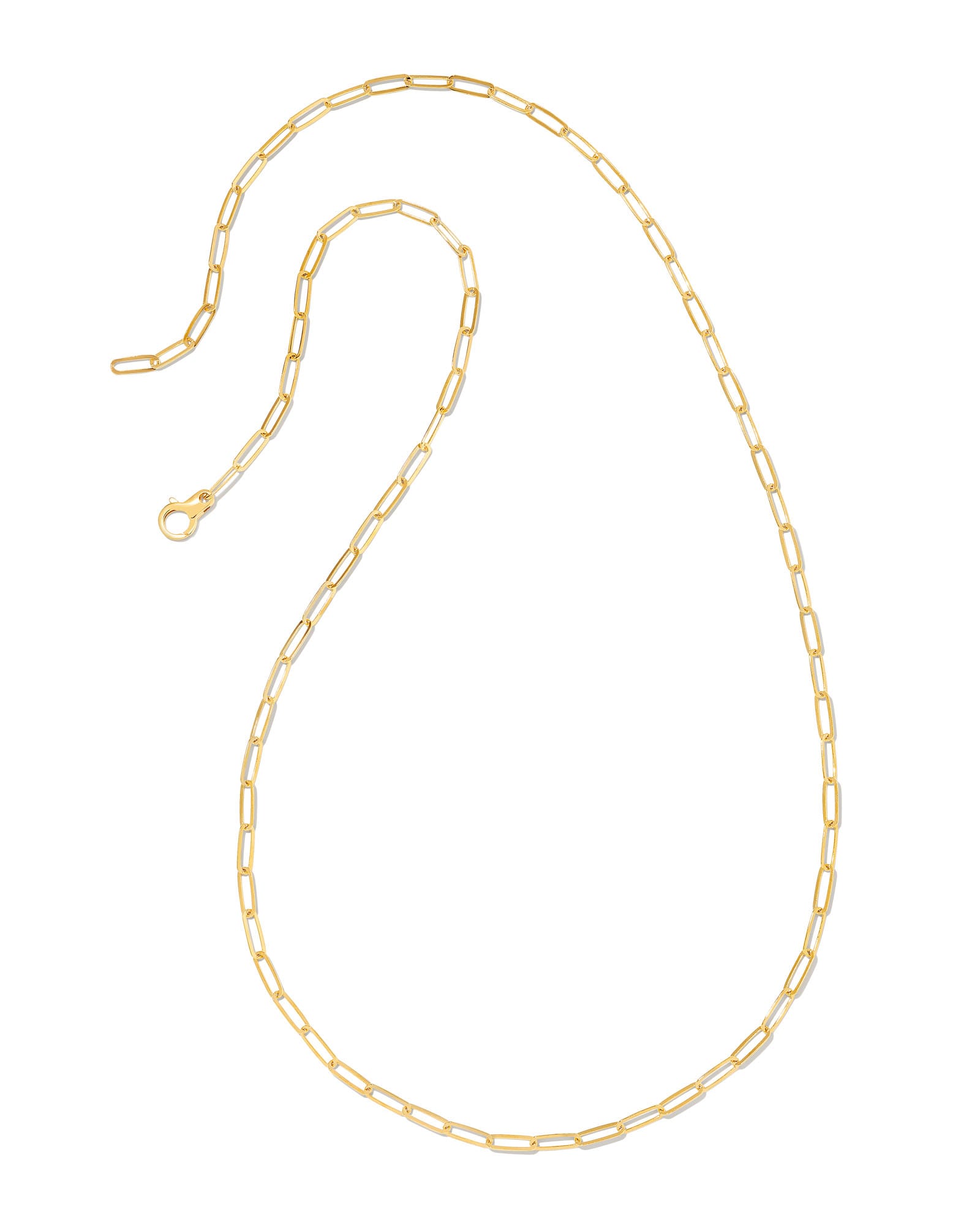 30 Inch Large Paperclip Chain Necklace 18k Gold Vermeil