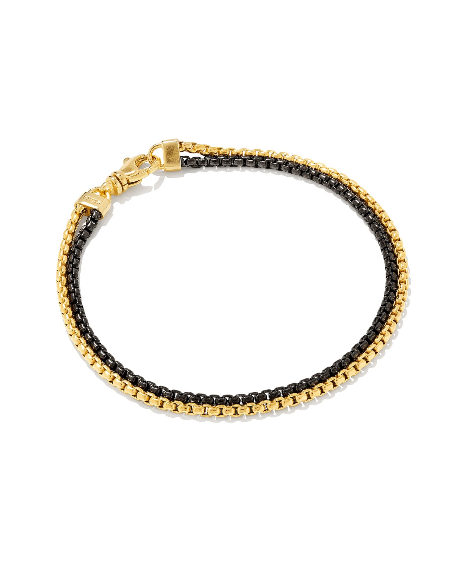 Wells Chain Bracelet in 18k Gold Vermeil and Black Hematite image number 0.0