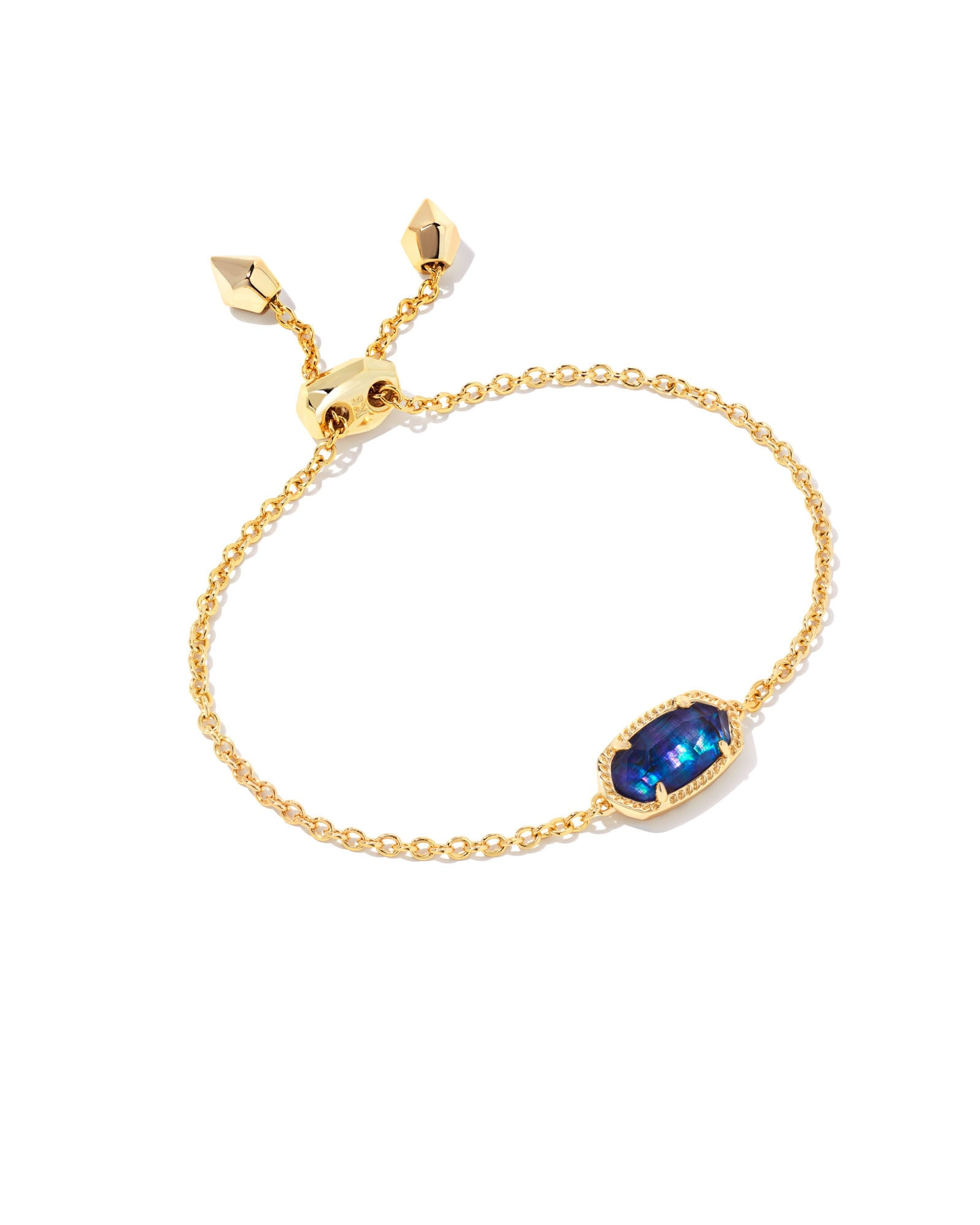 Elaina Gold Adjustable Chain Bracelet in Red Illusion