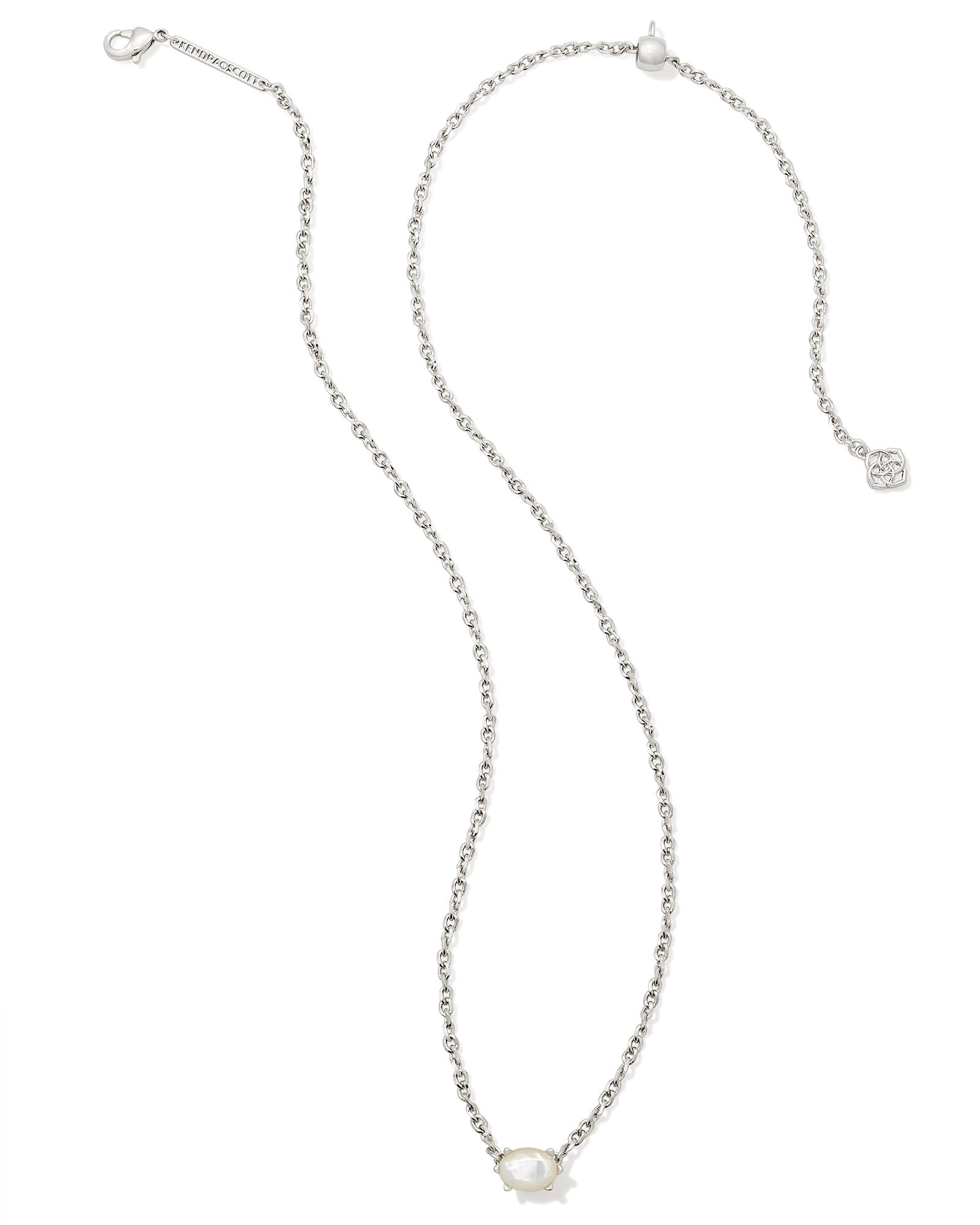 Cailin Silver Pendant Necklace in Ivory Mother-of-Pearl