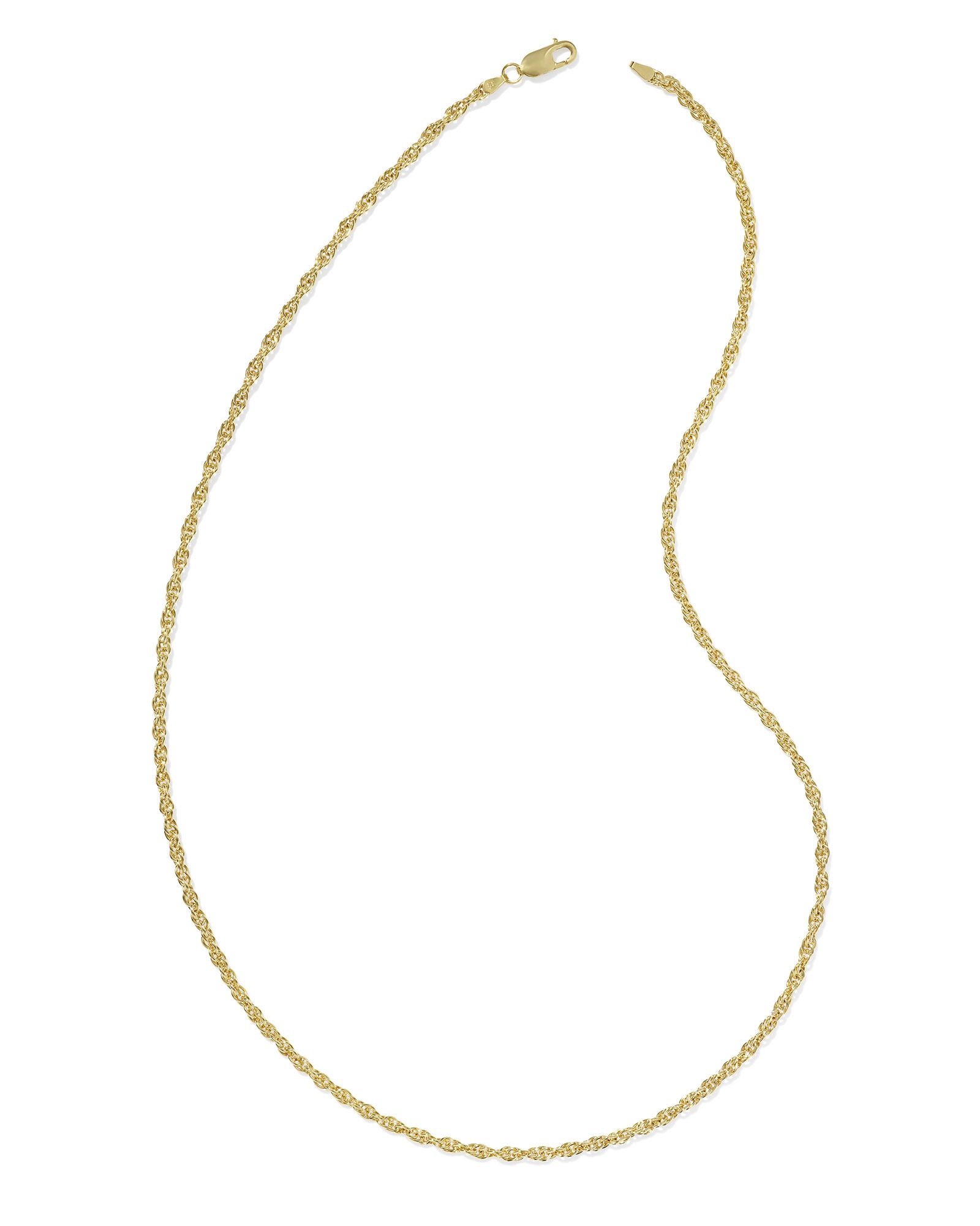 Ryan Rope Chain Necklace in 18k Gold Vermeil