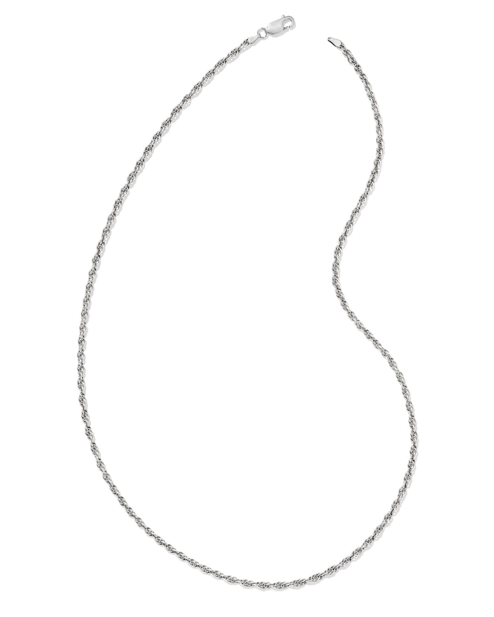Ryan Rope Chain Necklace in Oxidized Sterling Silver