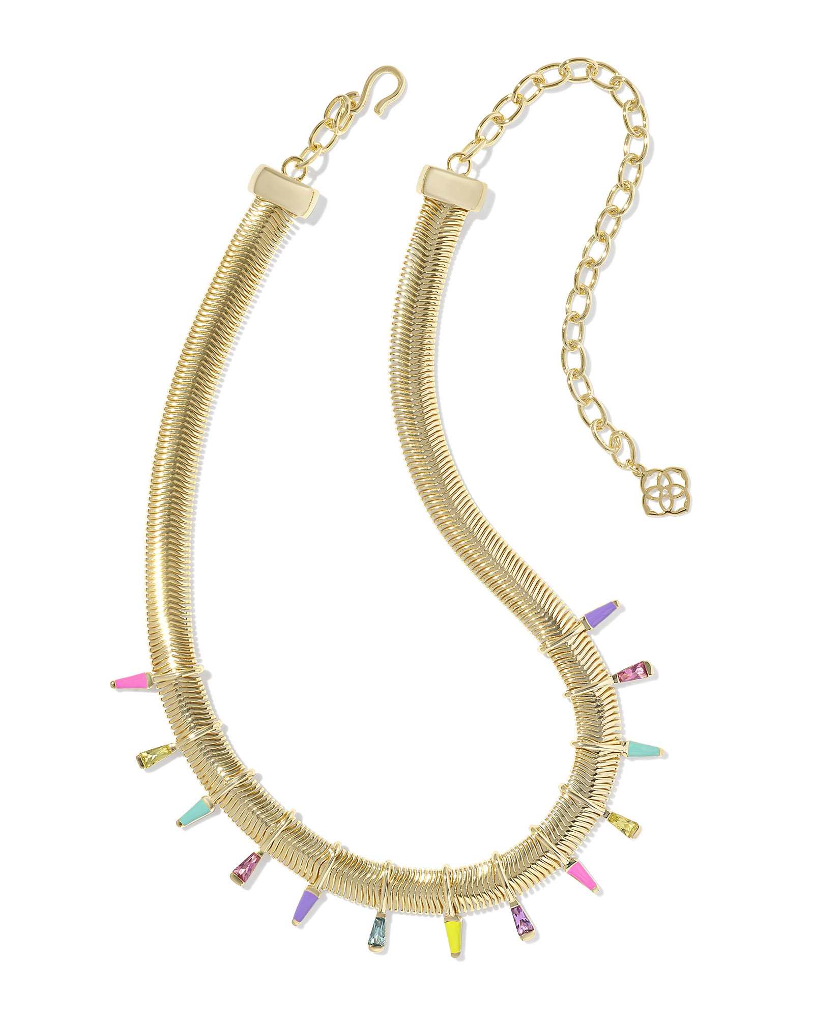 Kelsey Gold Statement Necklace in Multi Mix