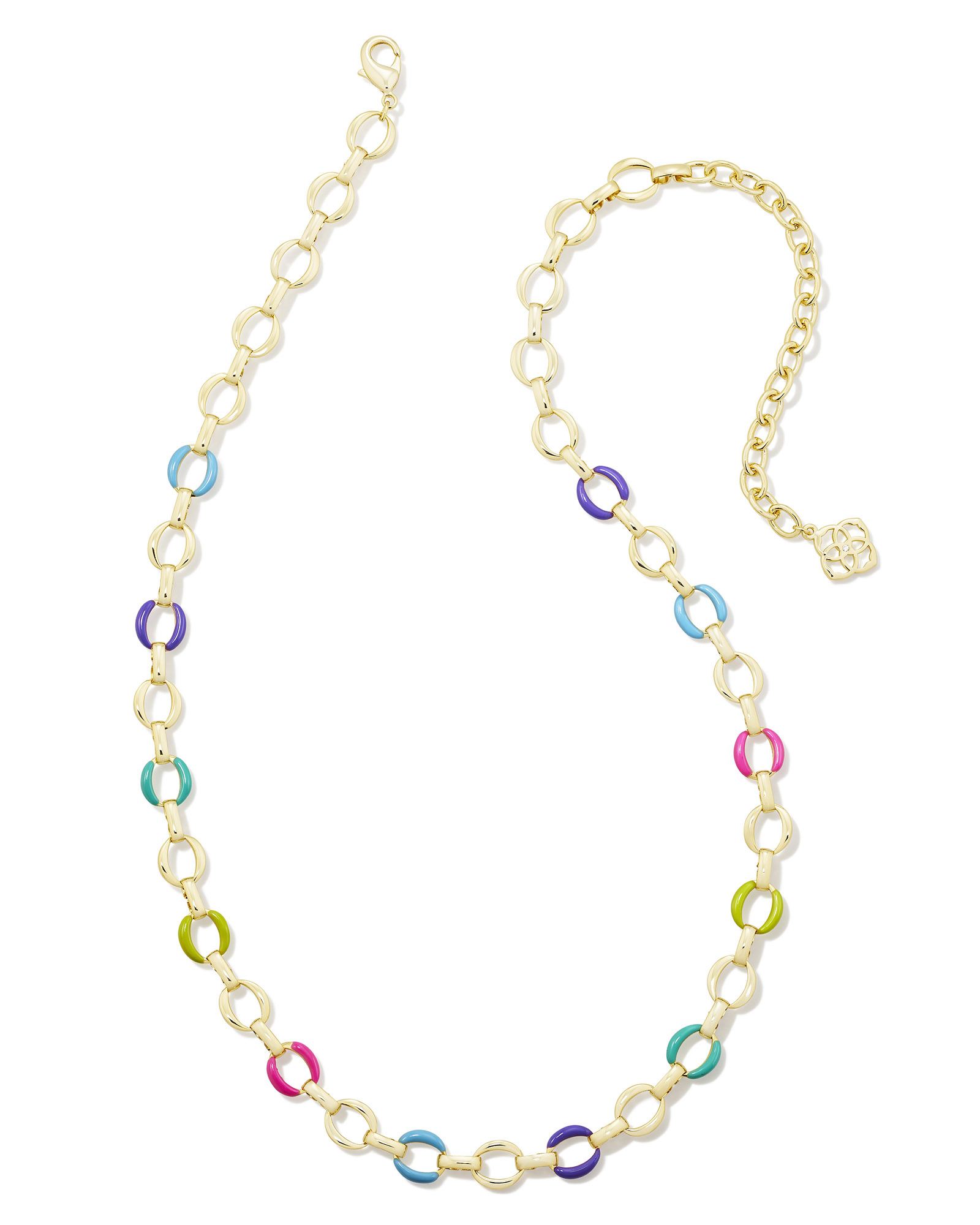 Kelsey Gold Chain Necklace in Multi Mix