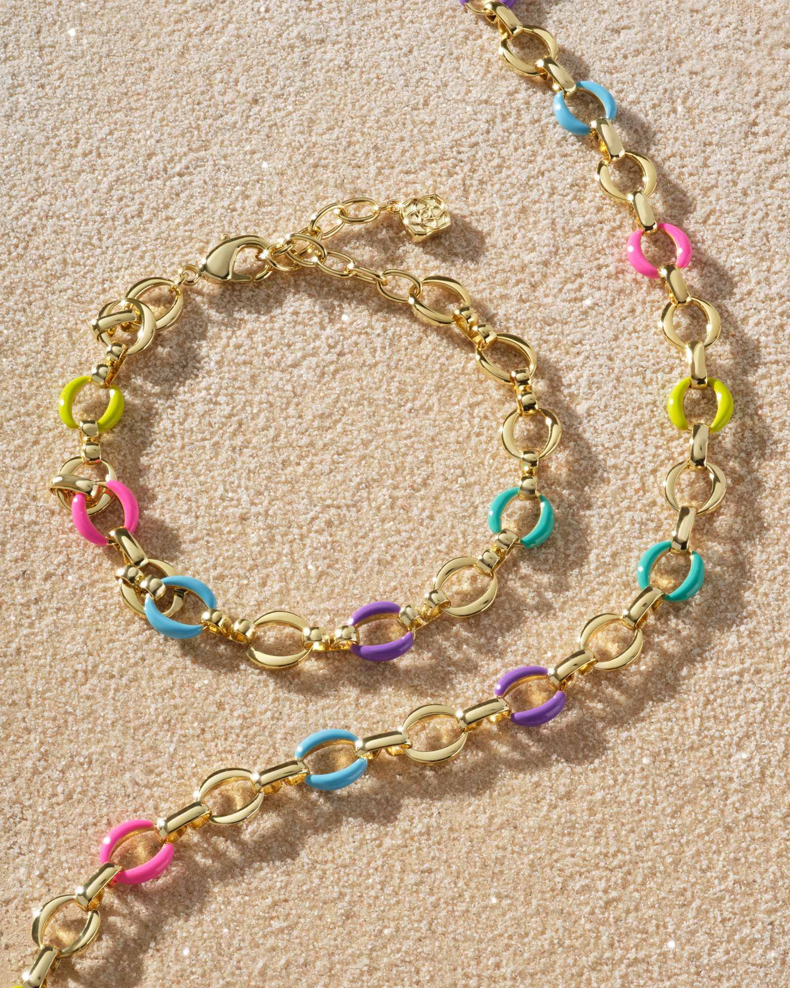 Kelsey Gold Chain Necklace in Multi Mix