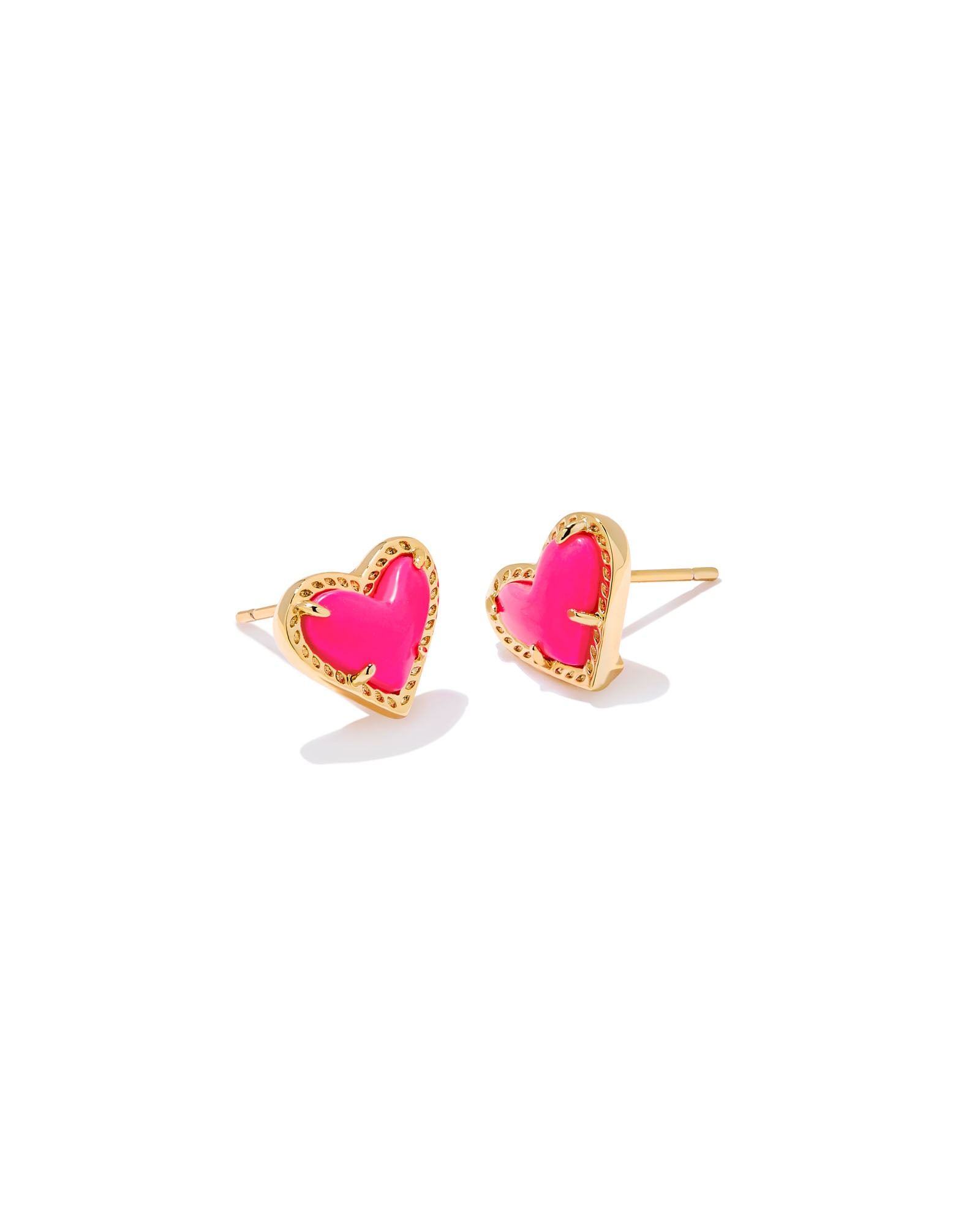 Glass Heart Earrings – Pink FFlamingo