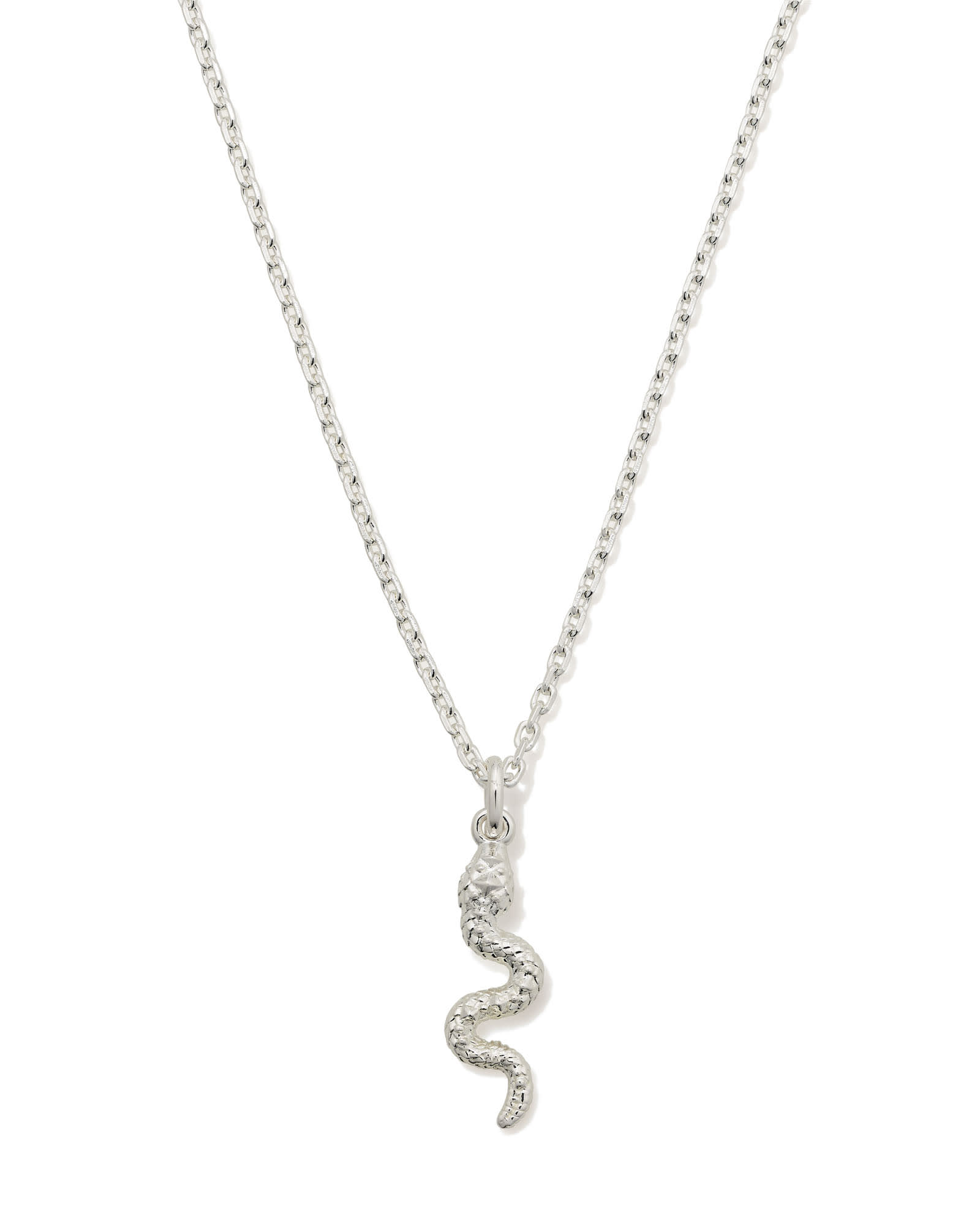 Mini Snake Pendant Necklace in Sterling Silver