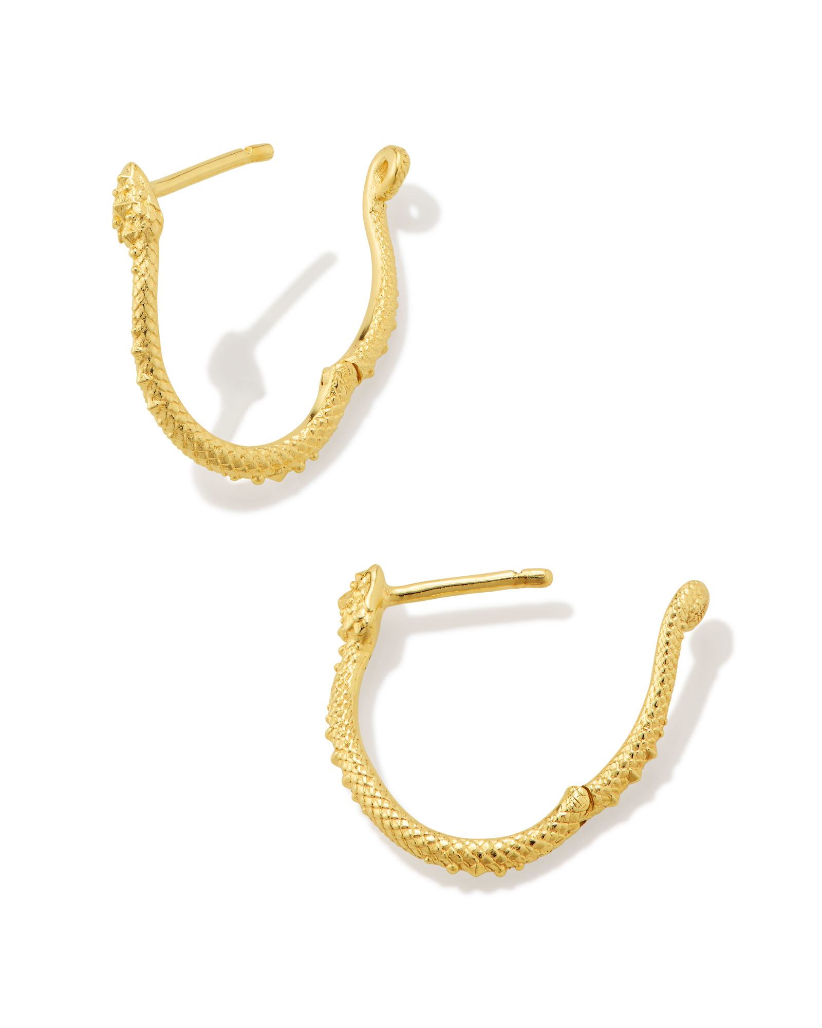 Snake Huggie Earrings in 18k Gold Vermeil