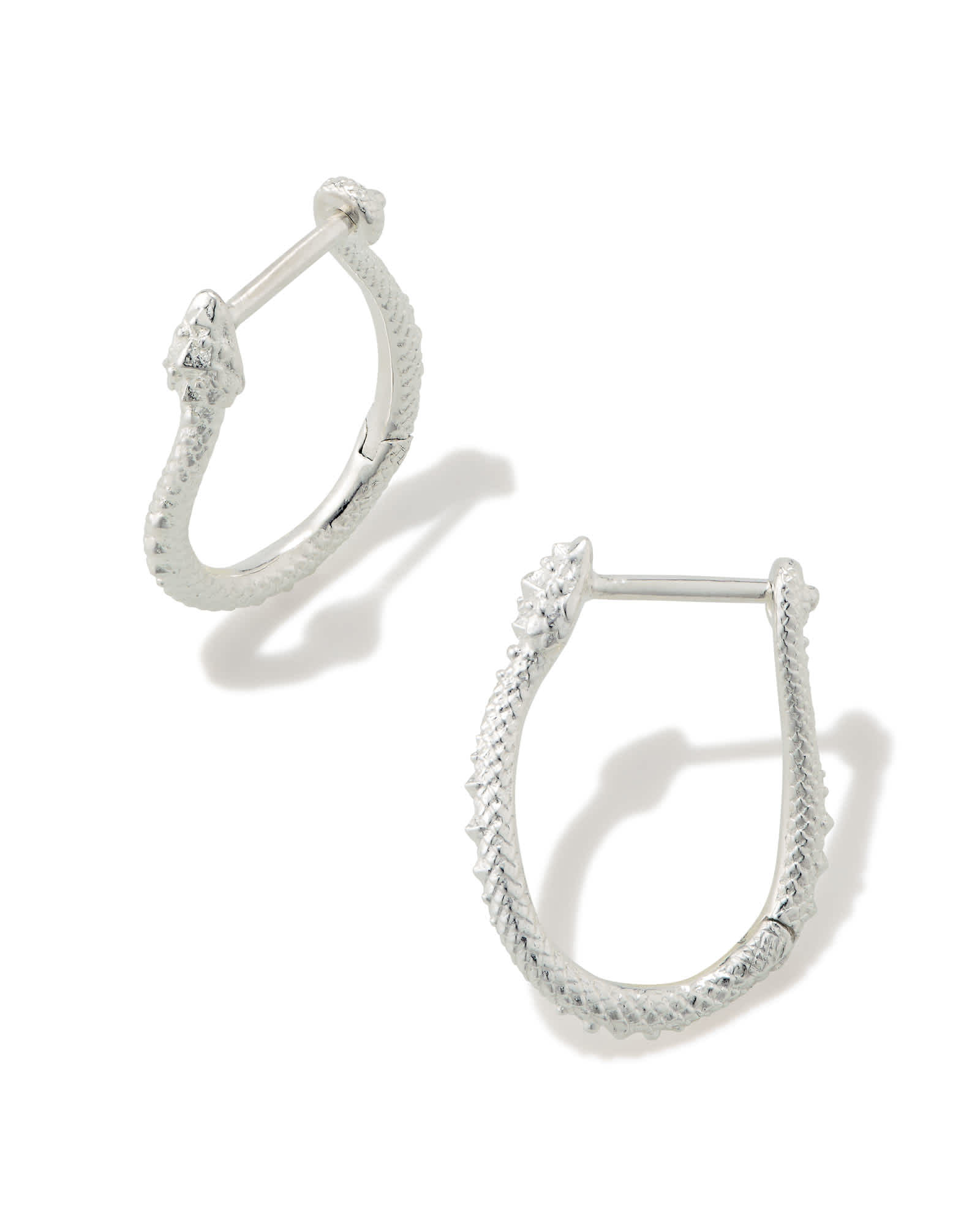 Snake Huggie Earrings in Sterling Silver