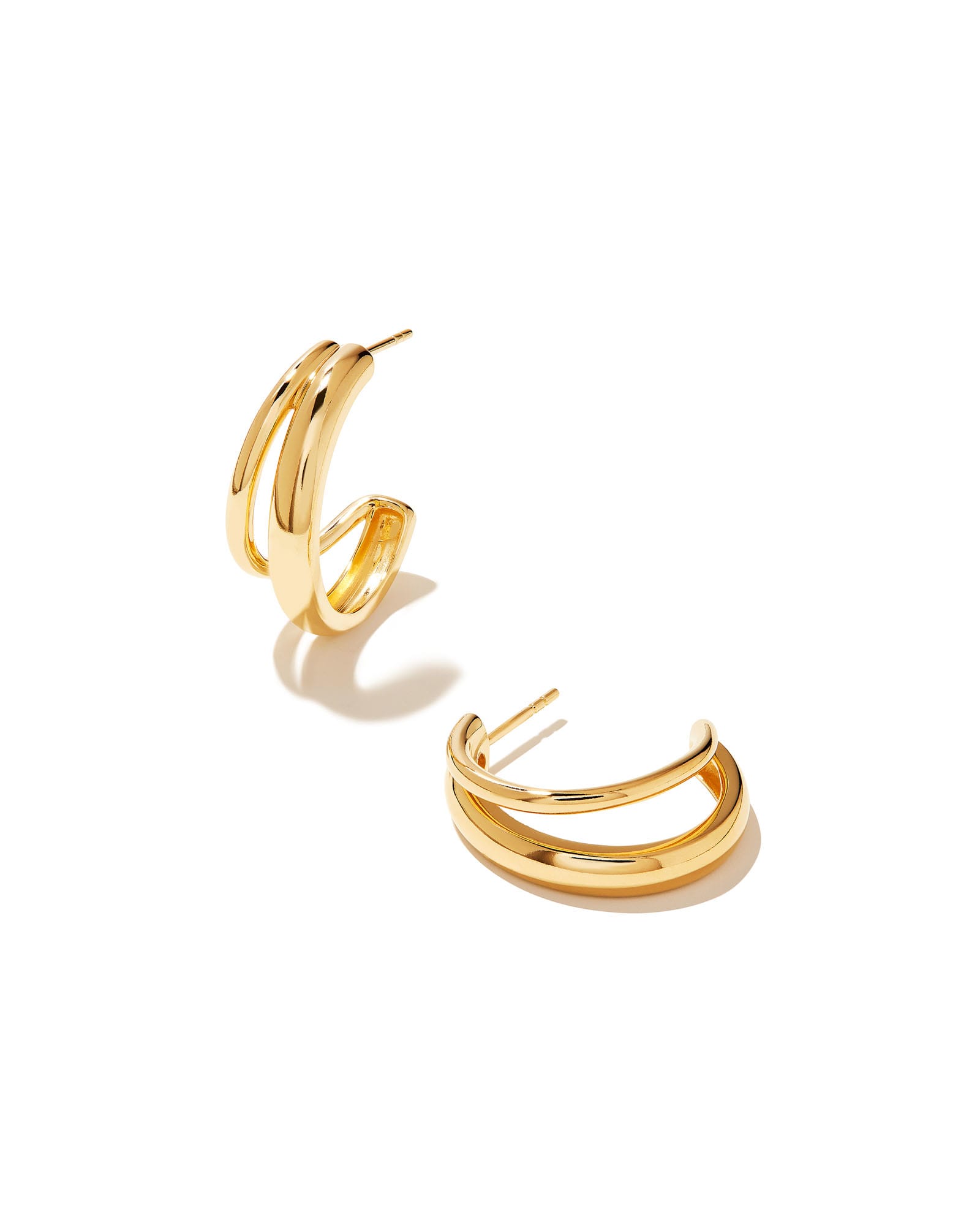 Meg Double Hoop Earrings in 18k Gold Vermeil