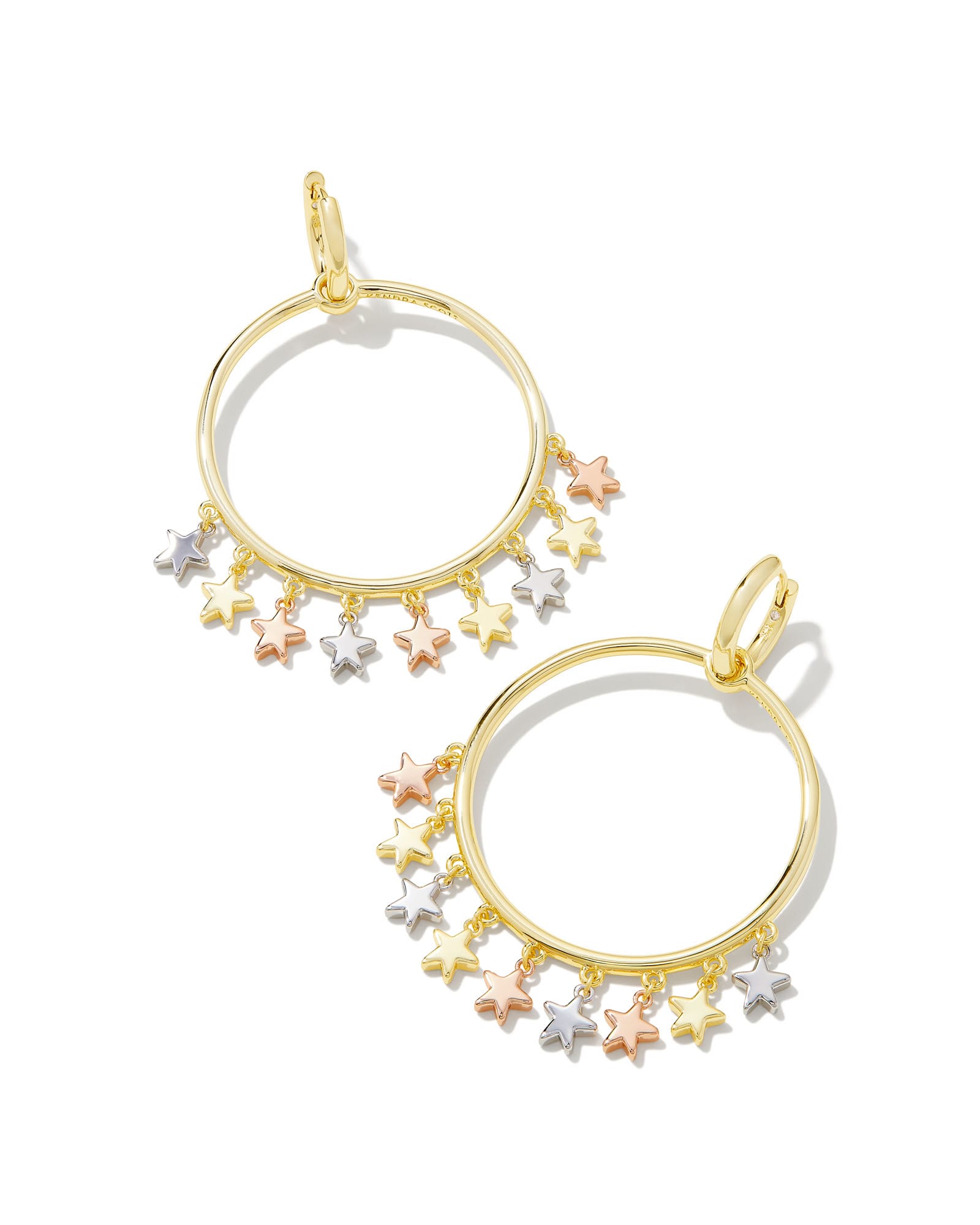 Sloane Star Convertible Open Frame Earrings in Silver