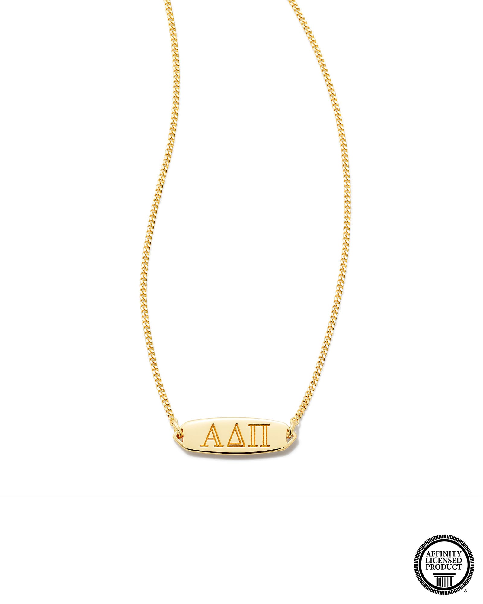 Alpha Delta Pi Pendant Necklace in 18k Gold Vermeil