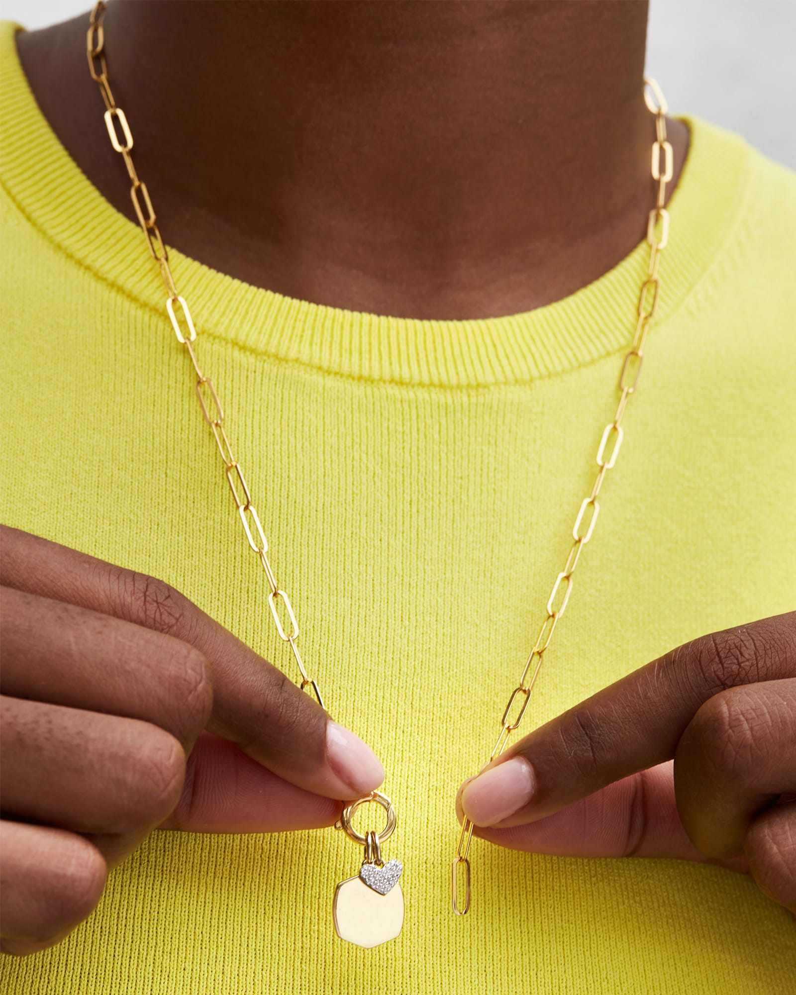 Large Paperclip Chain Bracelet in 18k Yellow Gold Vermeil