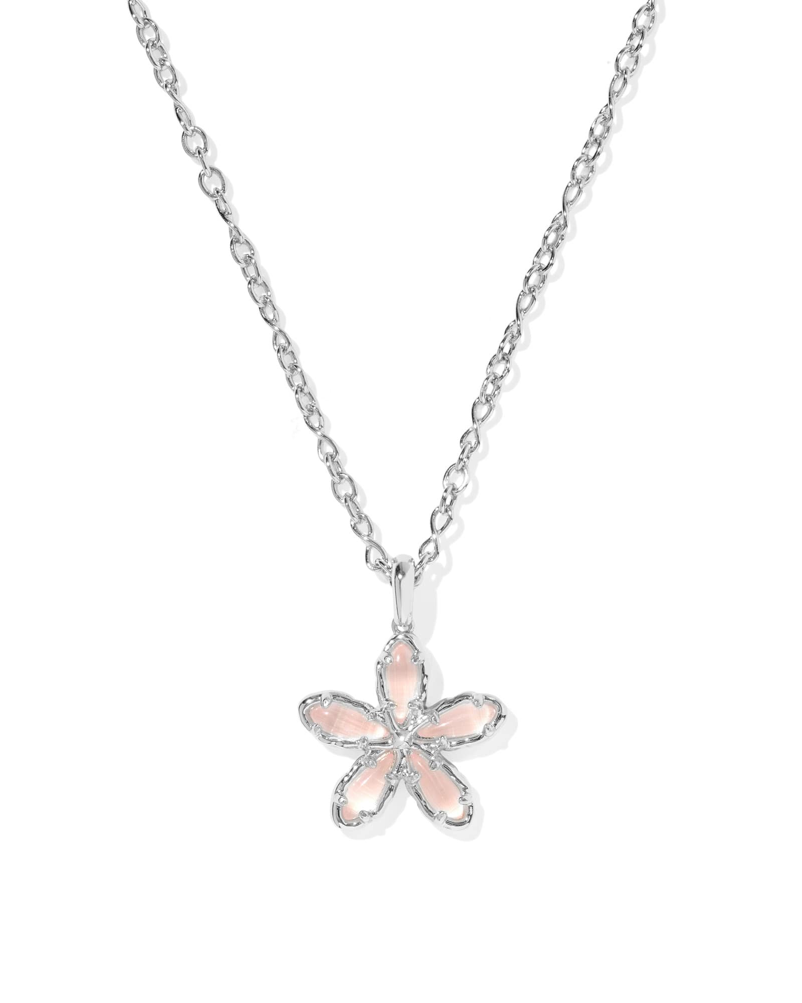 Kyla Flower Silver Pendant Necklace