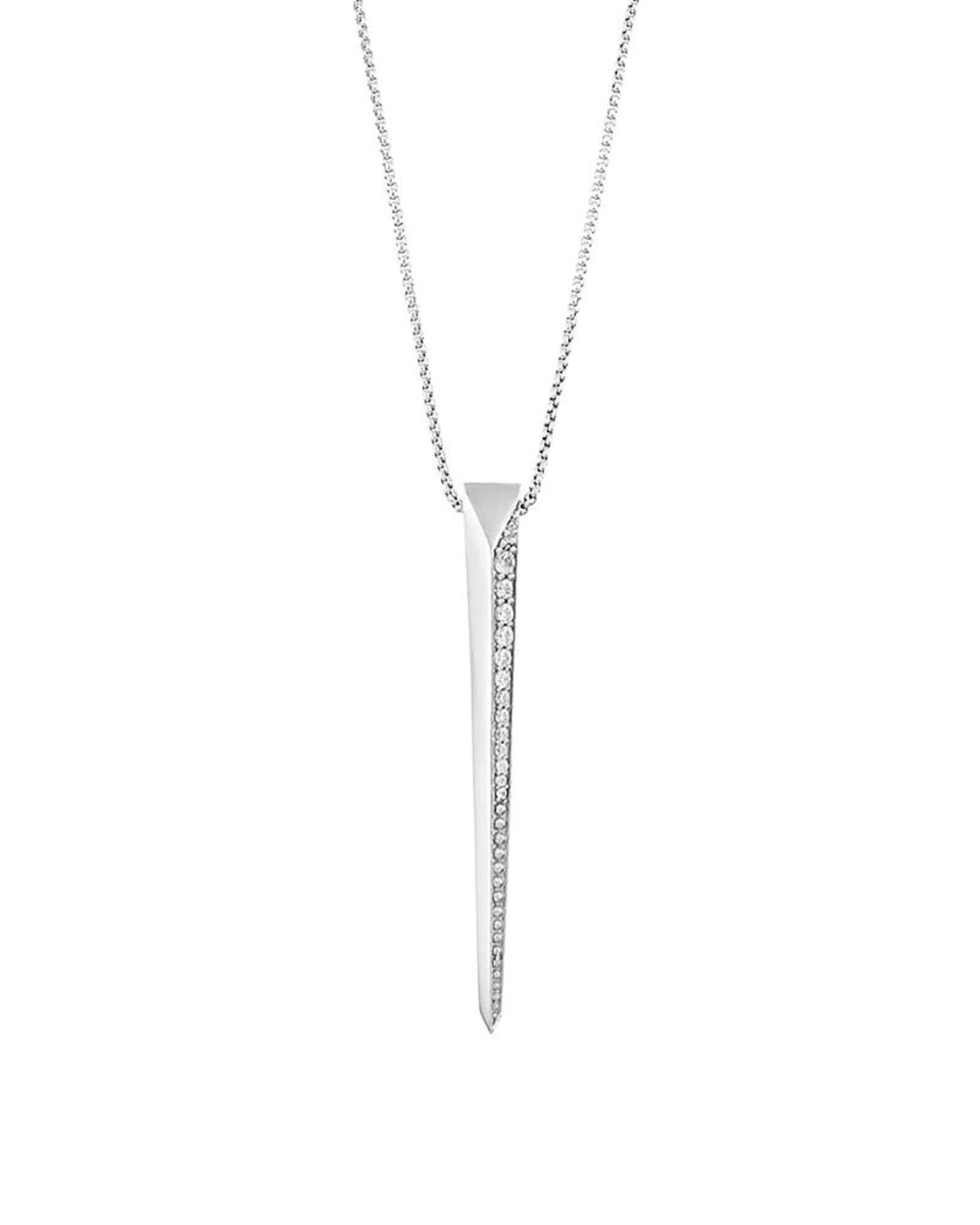 Hudson Long Spiked Pendant Necklace in Silver | Kendra Scott