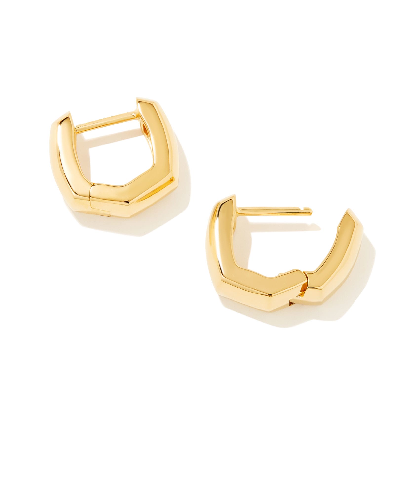 Davie Wide Huggie Earrings in 18k Gold Vermeil