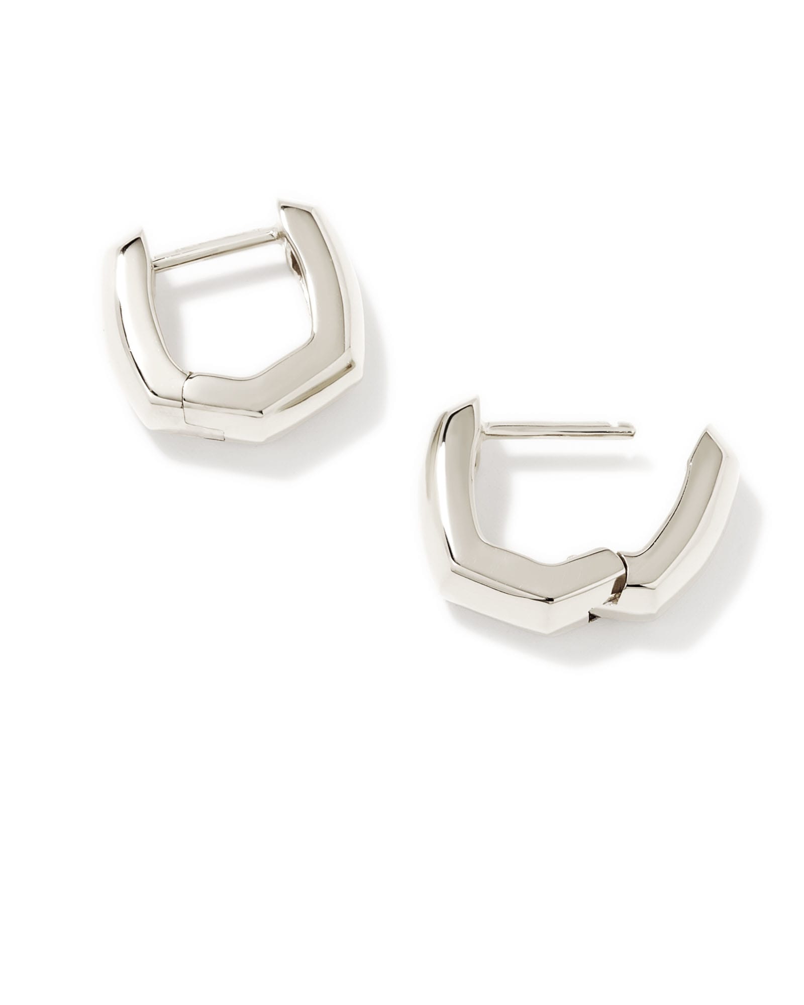 Davie Wide Huggie Earrings in Sterling Silver