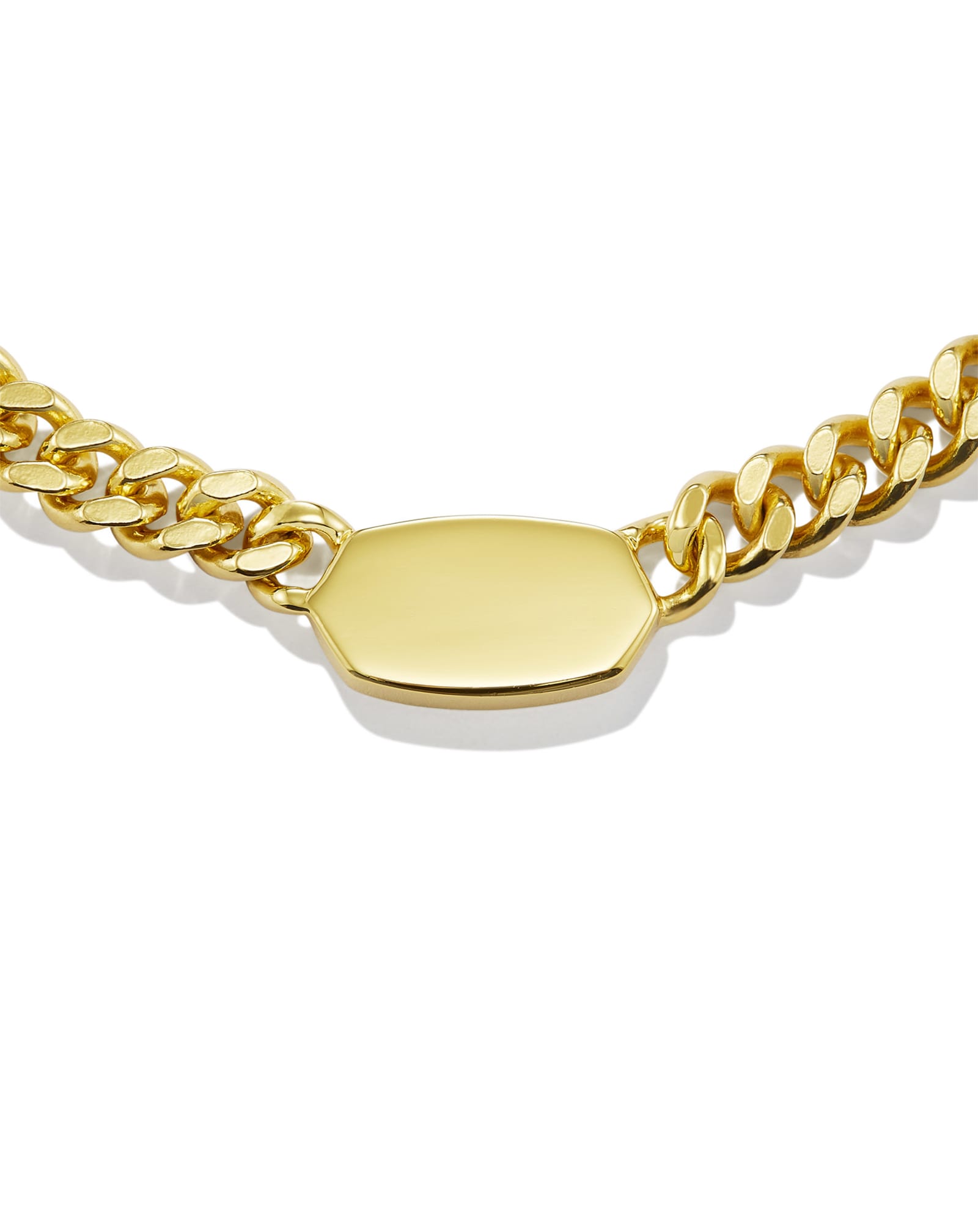 Elisa Curb Chain Necklace in 18k Gold Vermeil