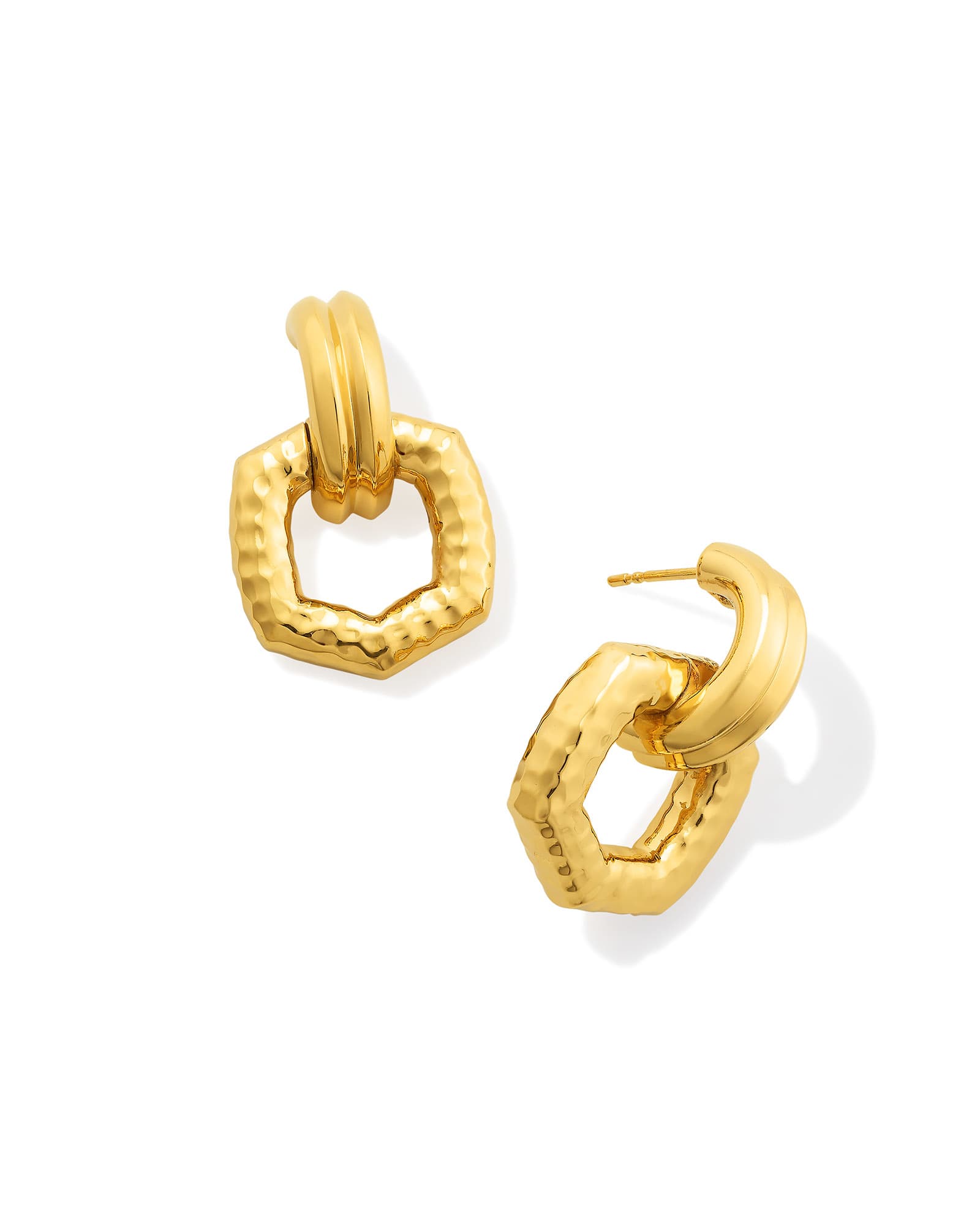 Davie 18k Gold Vermeil Open Frame Huggie Earrings