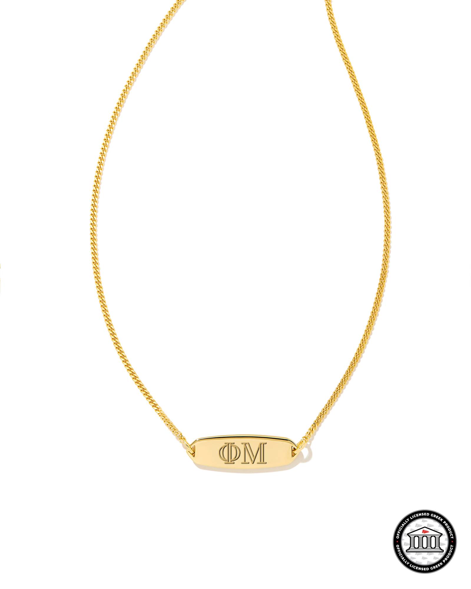 Phi Mu Pendant Necklace Sterling Silver