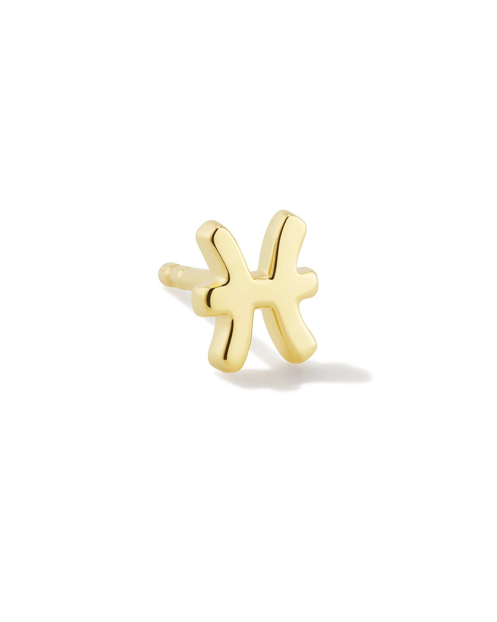 Pisces Single Stud Earring in 18k Gold Vermeil