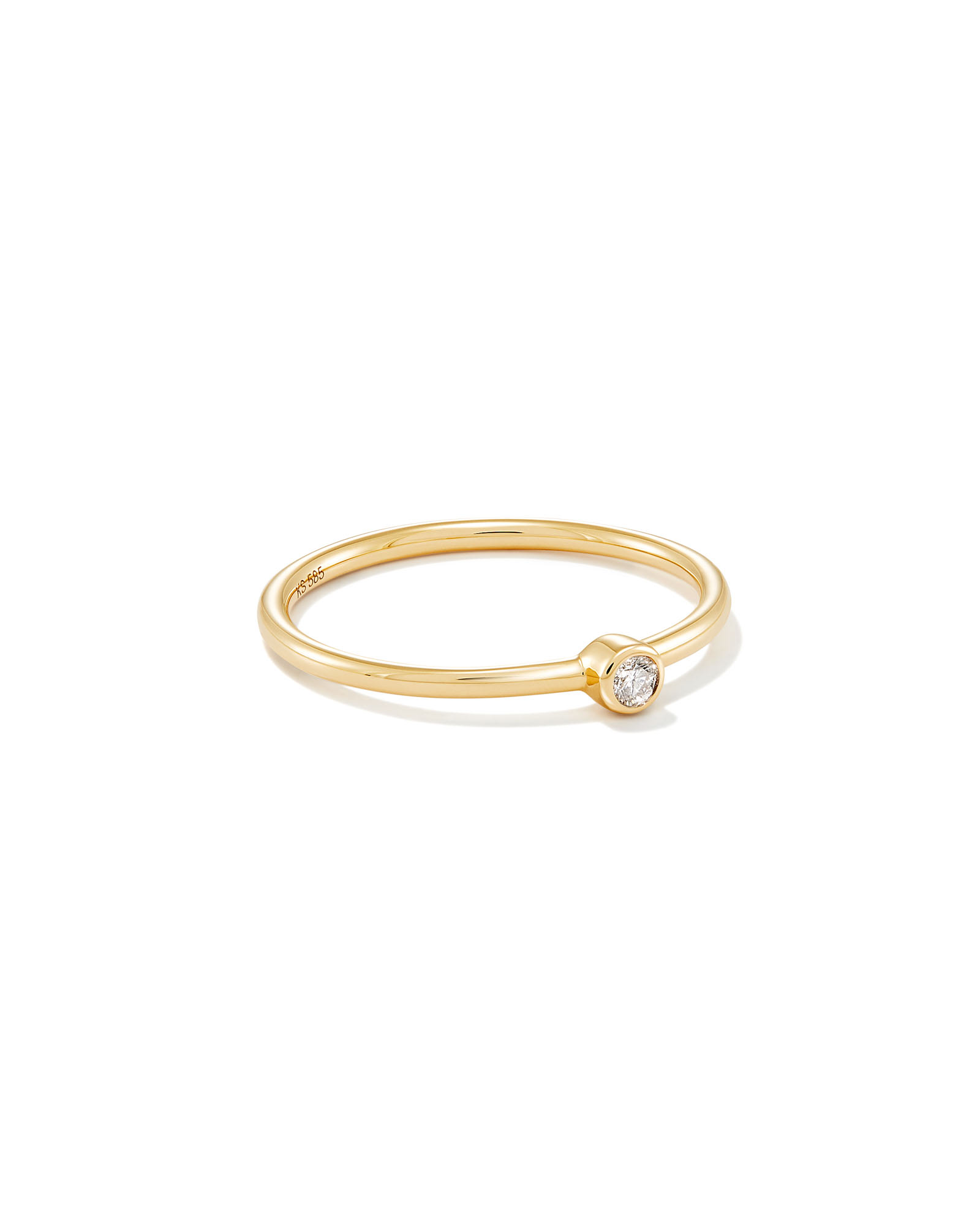 Audrey 14k White Gold Band Ring Diamond