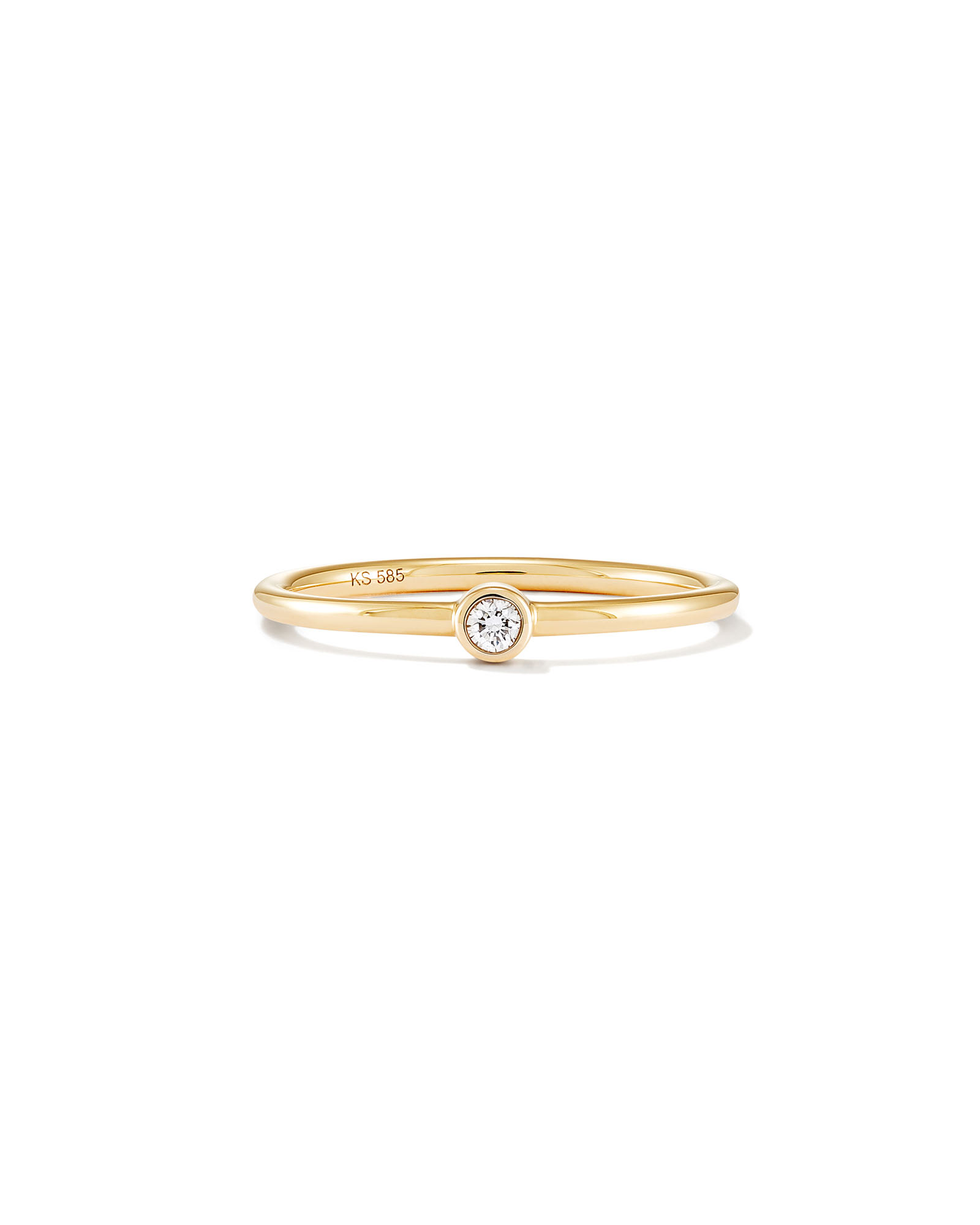 Audrey14k Yellow Gold Hoop Earrings in White Diamond | Kendra Scott