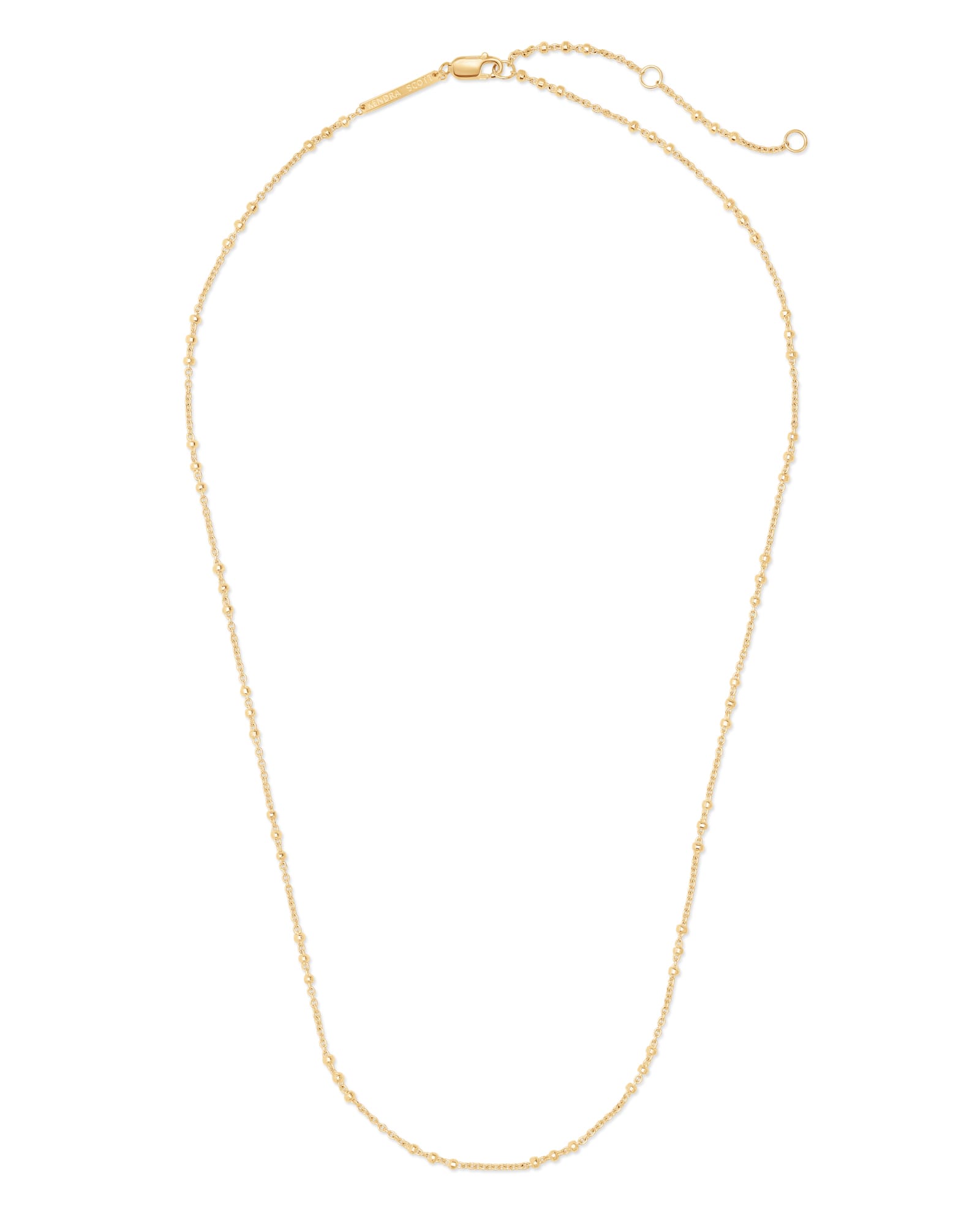 Single Satellite Chain Necklace in 18k Yellow Gold Vermeil
