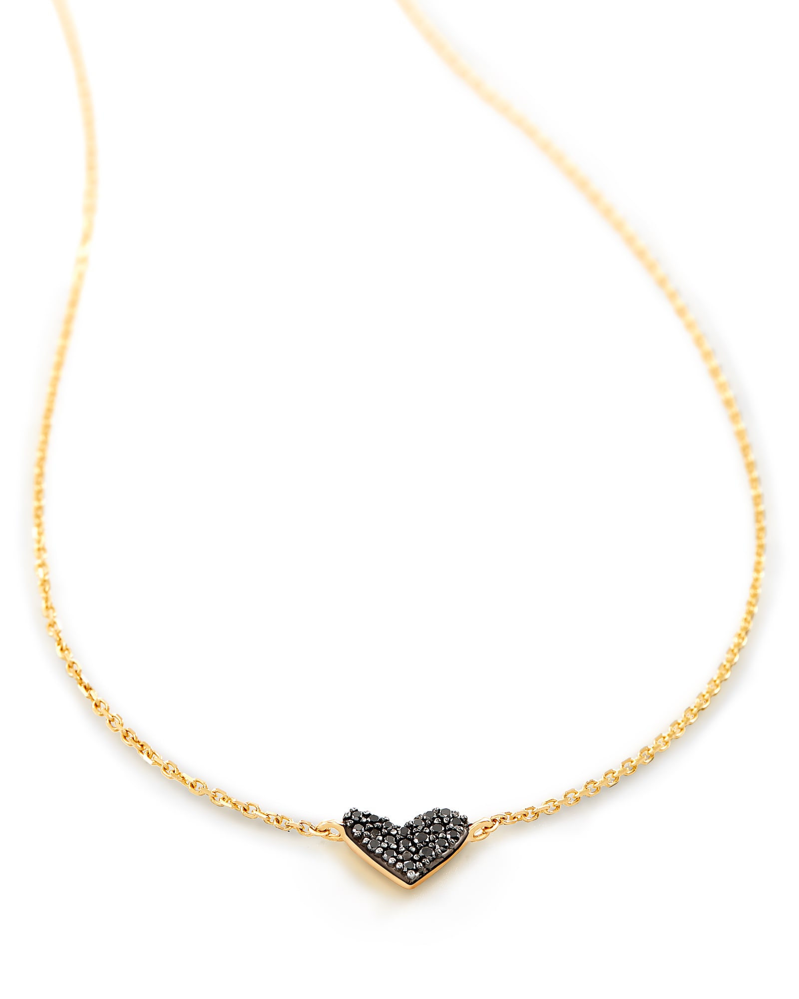Black Heart Necklace Gold Kendra Scott Elisa Necklace Black Elisa
