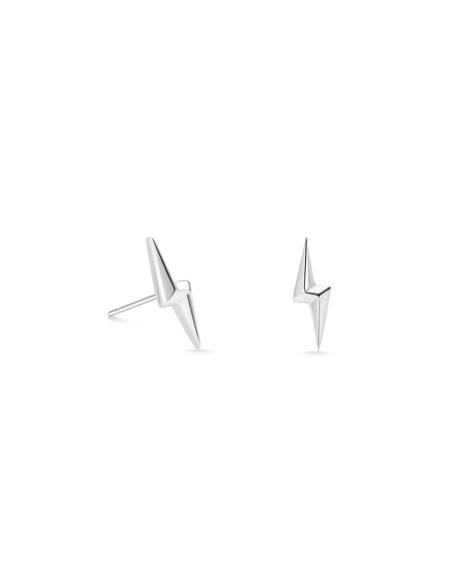 Sterling Silver Small Lightning Bolt Stud Earrings Sterling Silver Small Lightning Bolt Stud Earrings