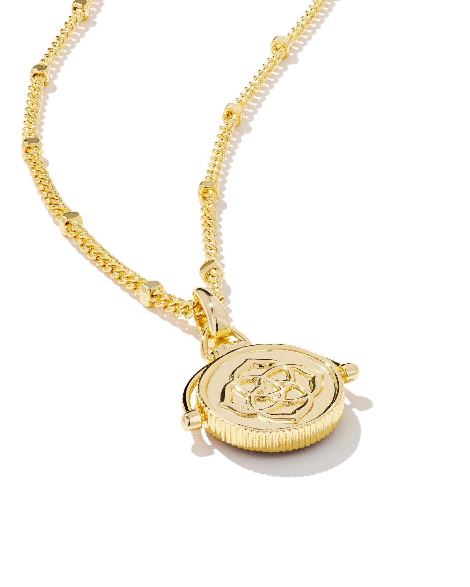 Dira Gold Reversible Pendant Necklace in Golden Obsidian