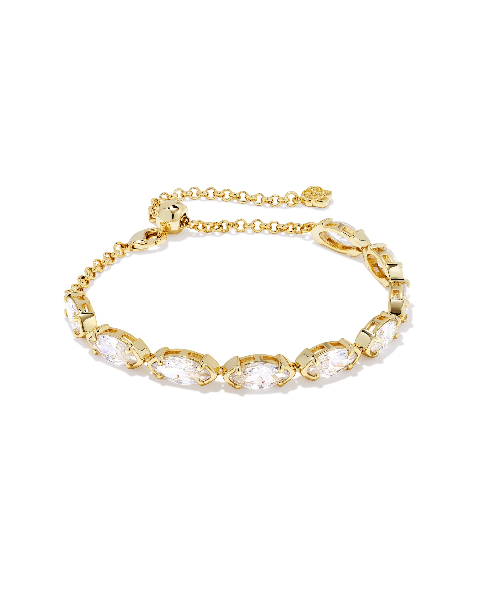 Mama Crystal Delicate Chain Bracelet in Gold Metal main image 0
