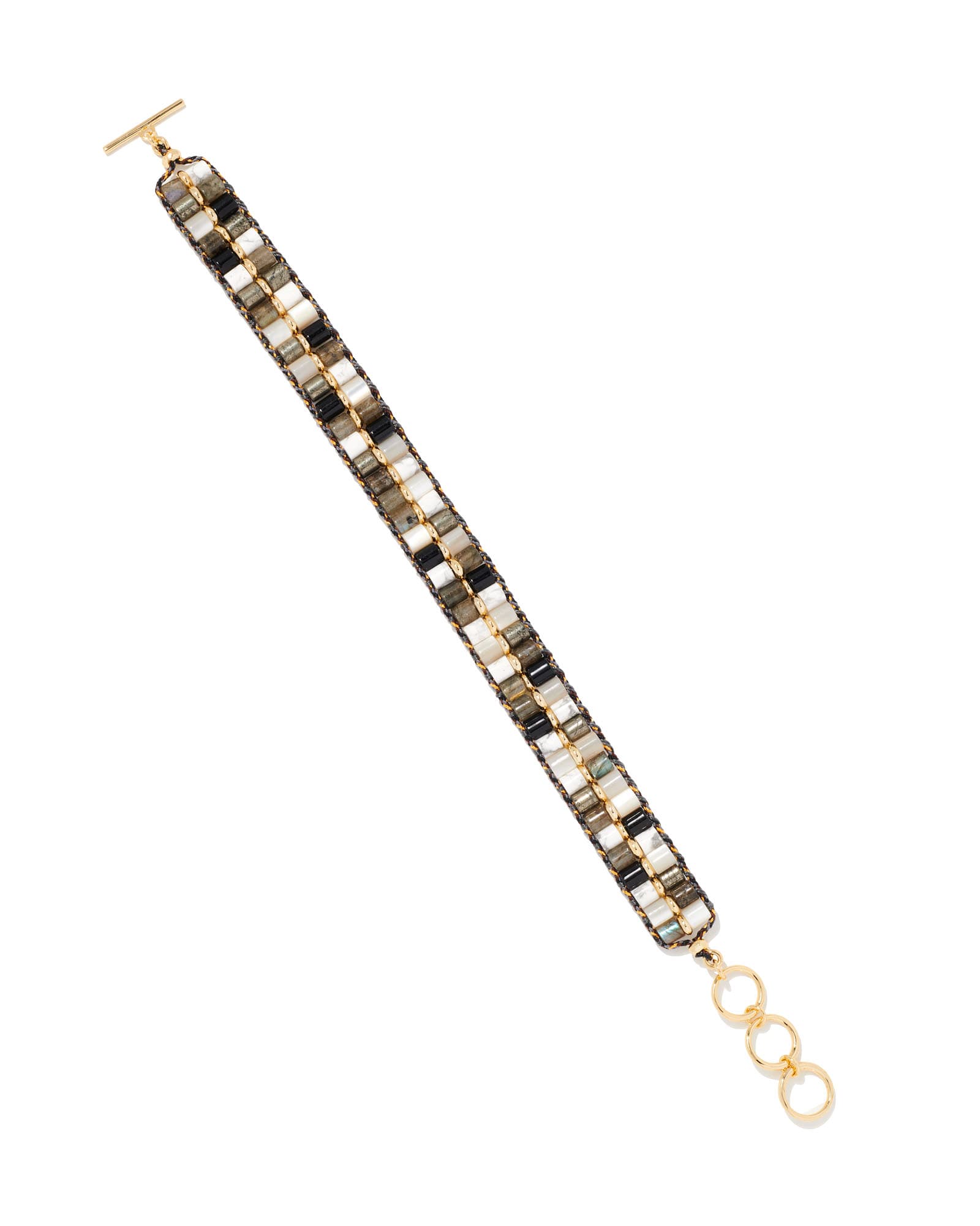 Bree Gold Beaded Bracelet in Neutral Mix