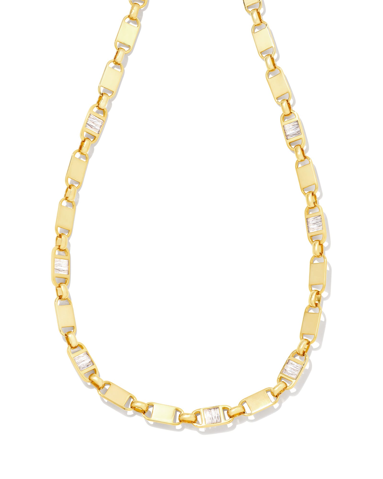 Jess Small Lock Chain Necklace in Gold