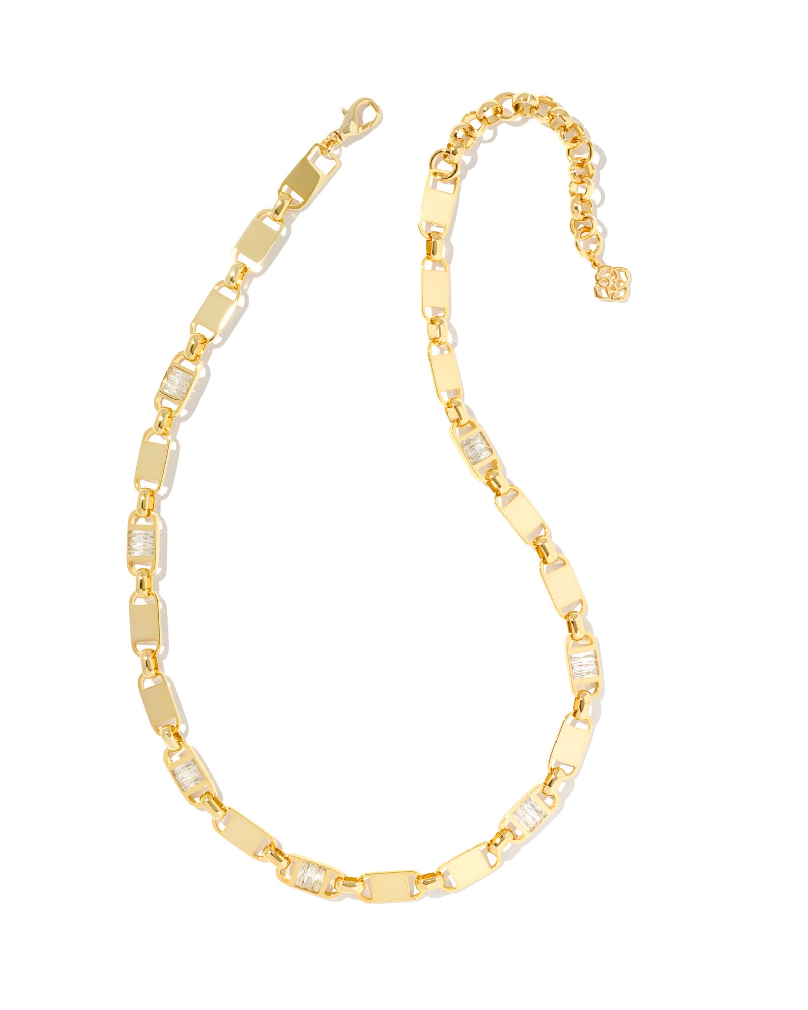 Jess Small Lock Chain Necklace in Gold