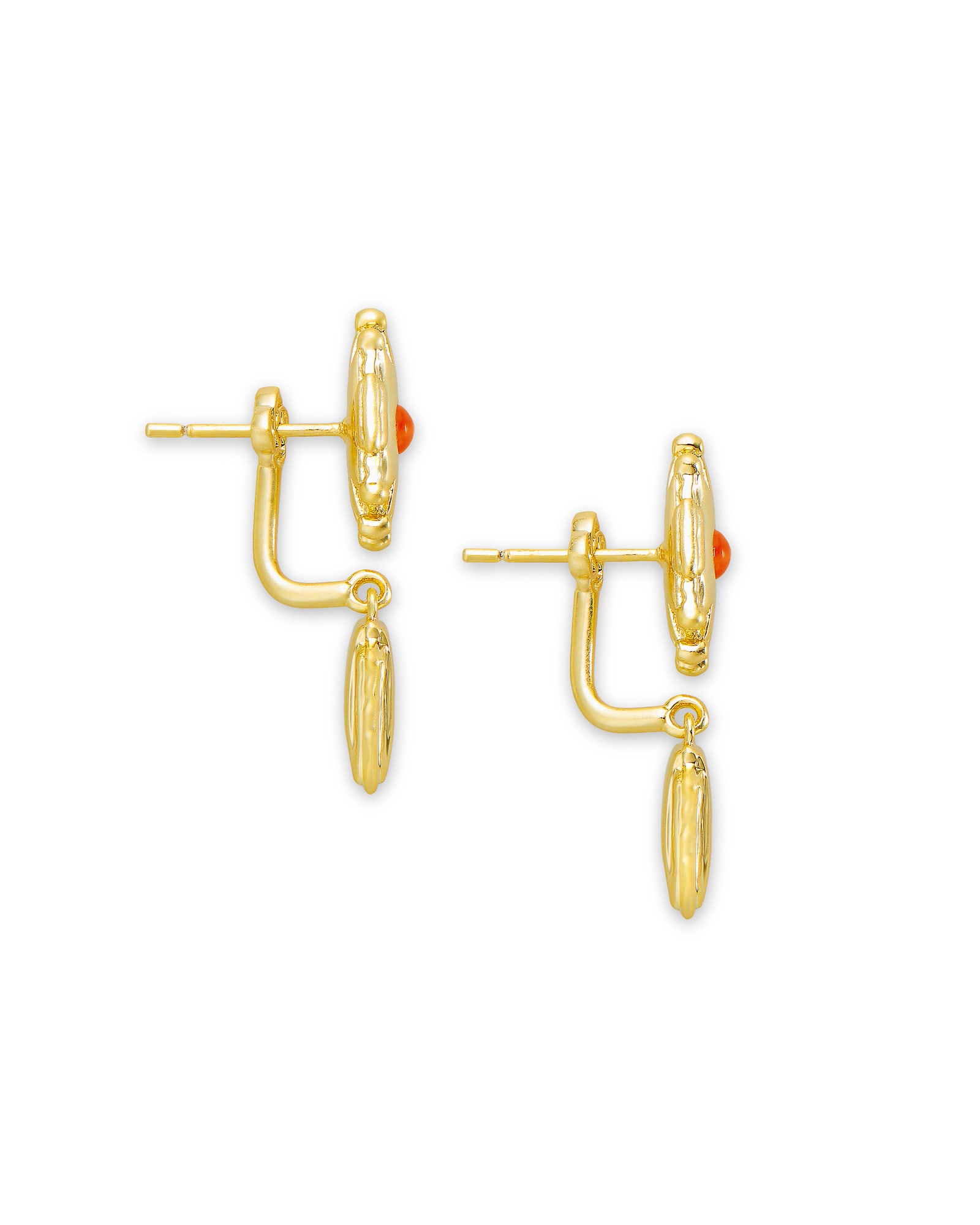 14K or 18K Gold 26mm 3D Cruise Ship Earrings