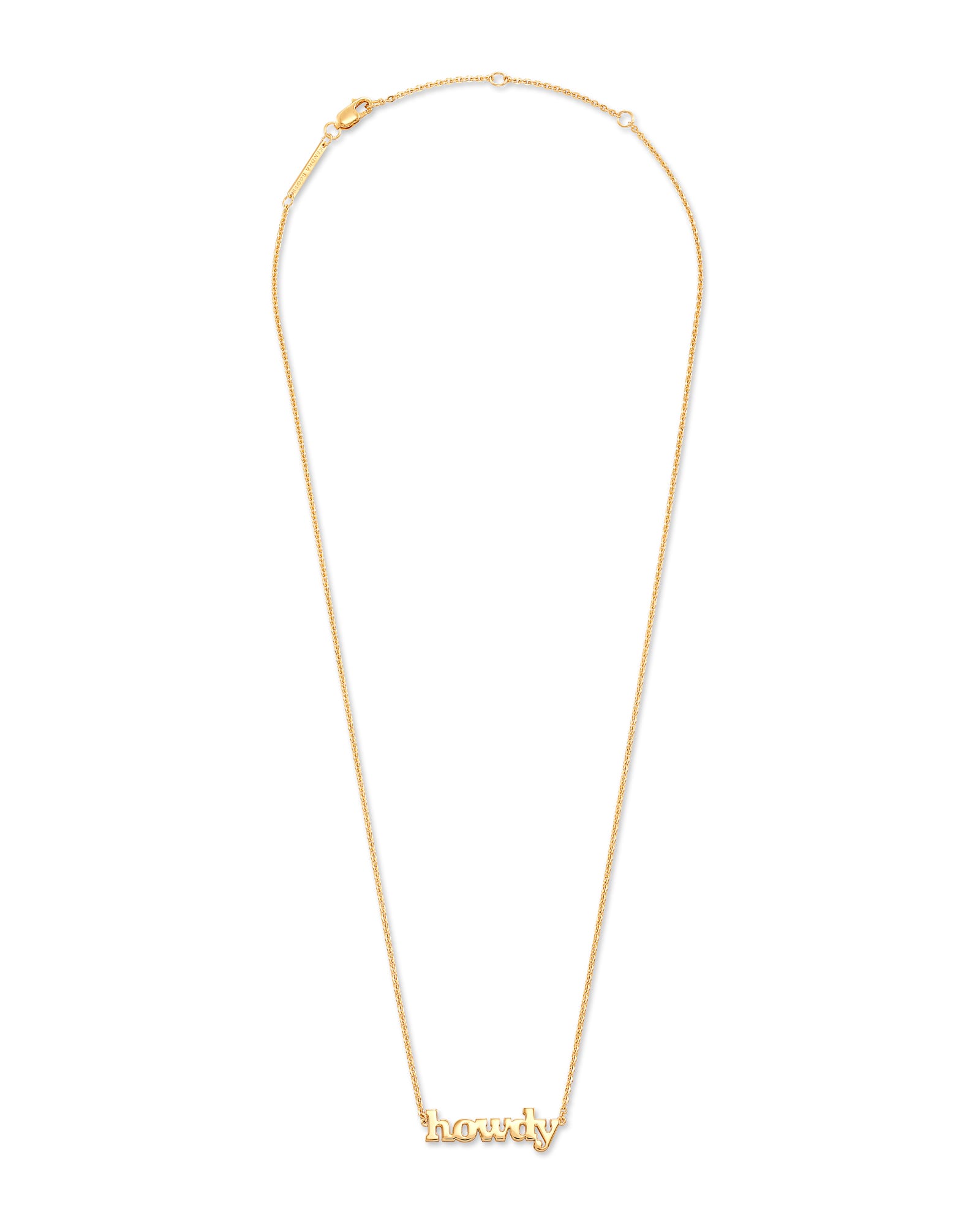 Howdy Pendant Necklace in 18k Yellow Gold Vermeil image number 2.0