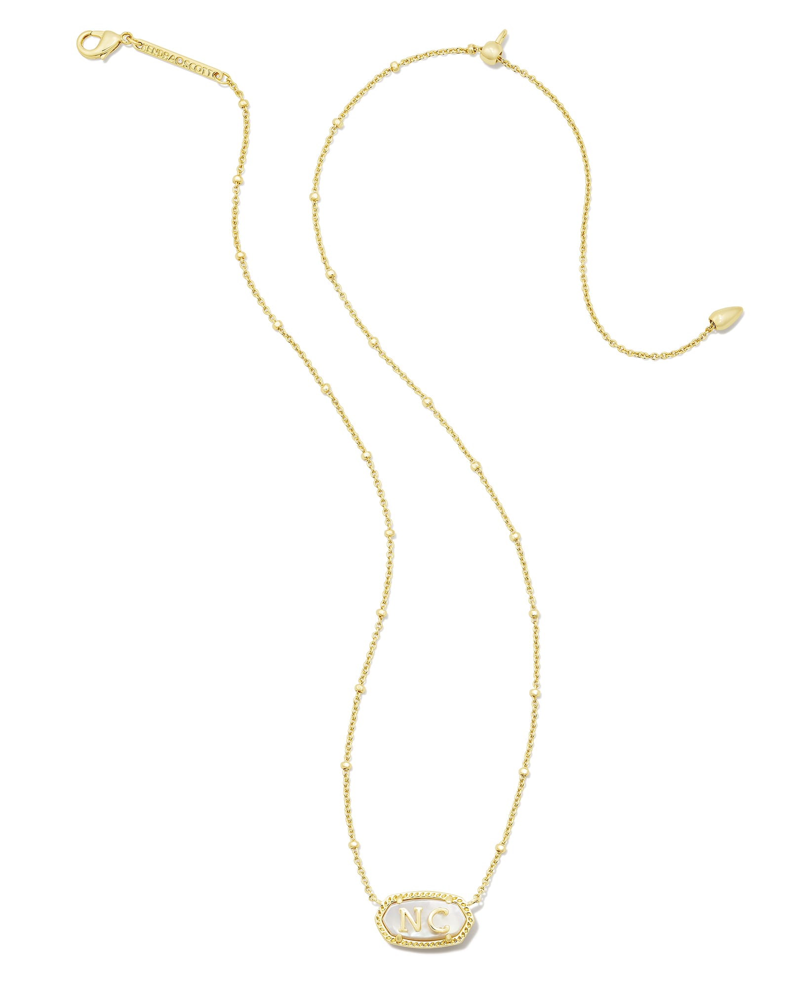 Elisa Gold North Carolina Necklace in Ivory Mother-of-Pearl