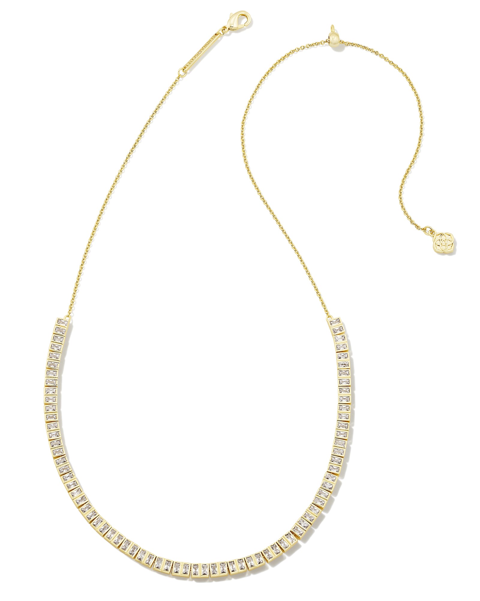 Gracie Gold Tennis Necklace in White Crystal