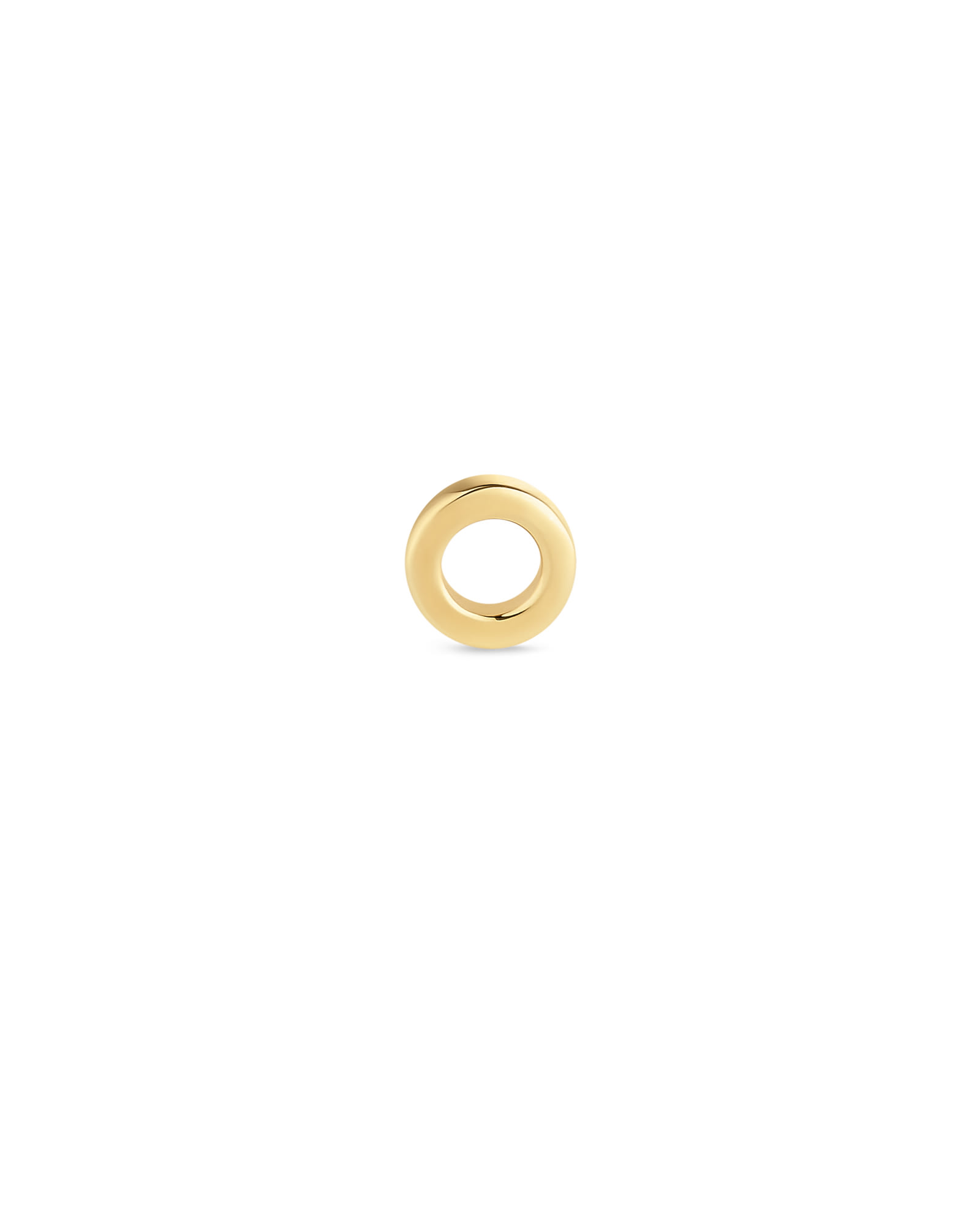 Love Letter O Initial 18ct yellow gold single stud earring
