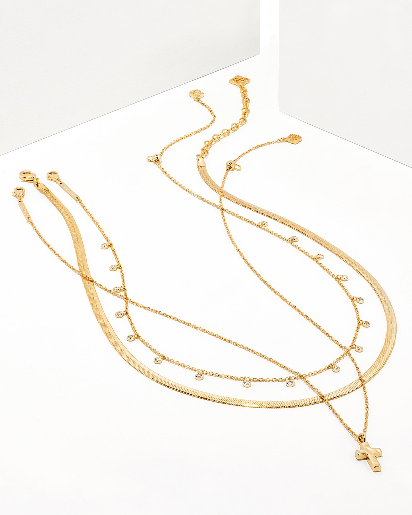 Cross Necklace Layering Set in Gold, Kendra Scott