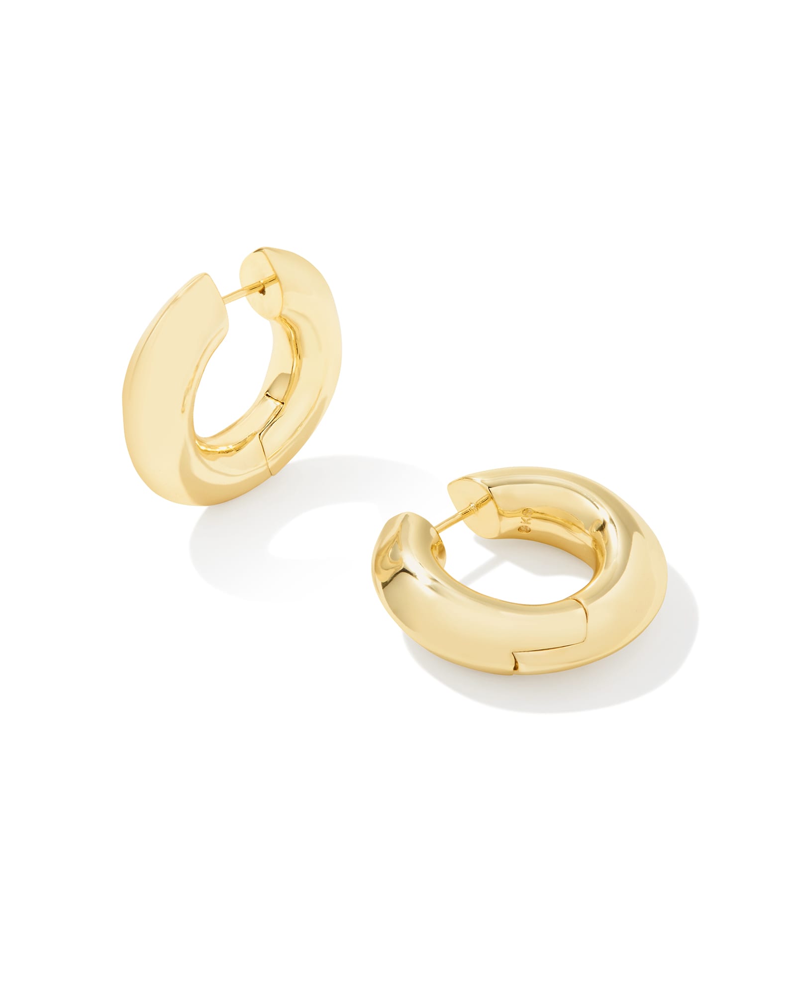 Mikki Metal Hoop Earrings in Gold